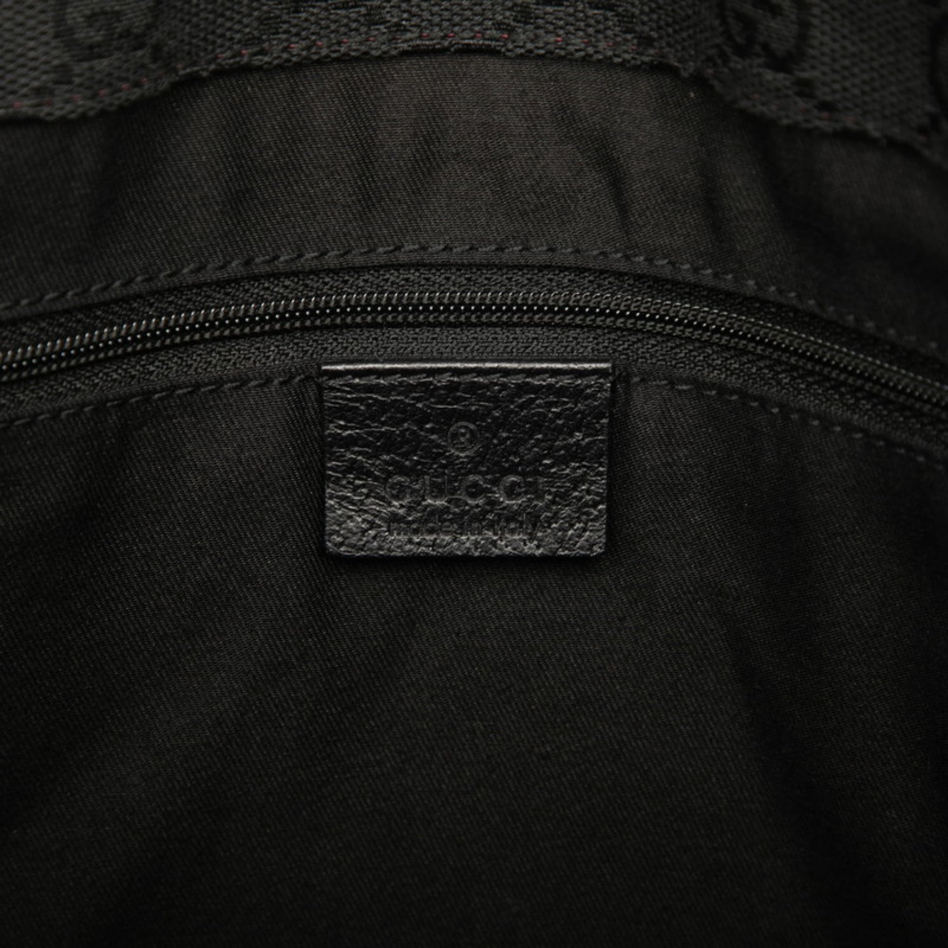 Gucci Black Leather Handbag Tote Bag