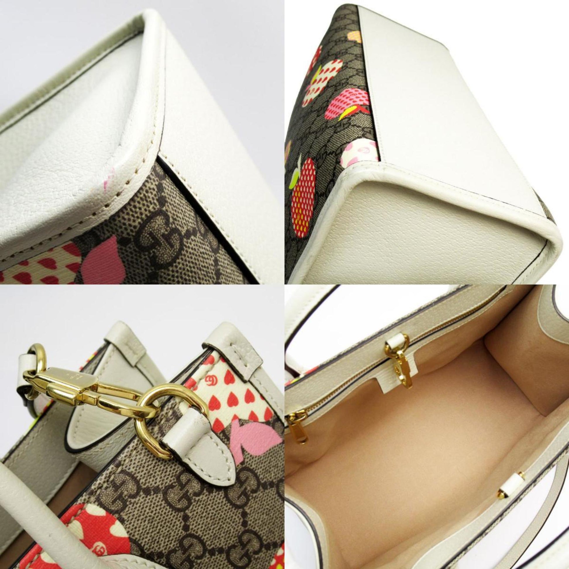 Gucci Brown Ivory Gg Supreme Handbag Shoulder Bag