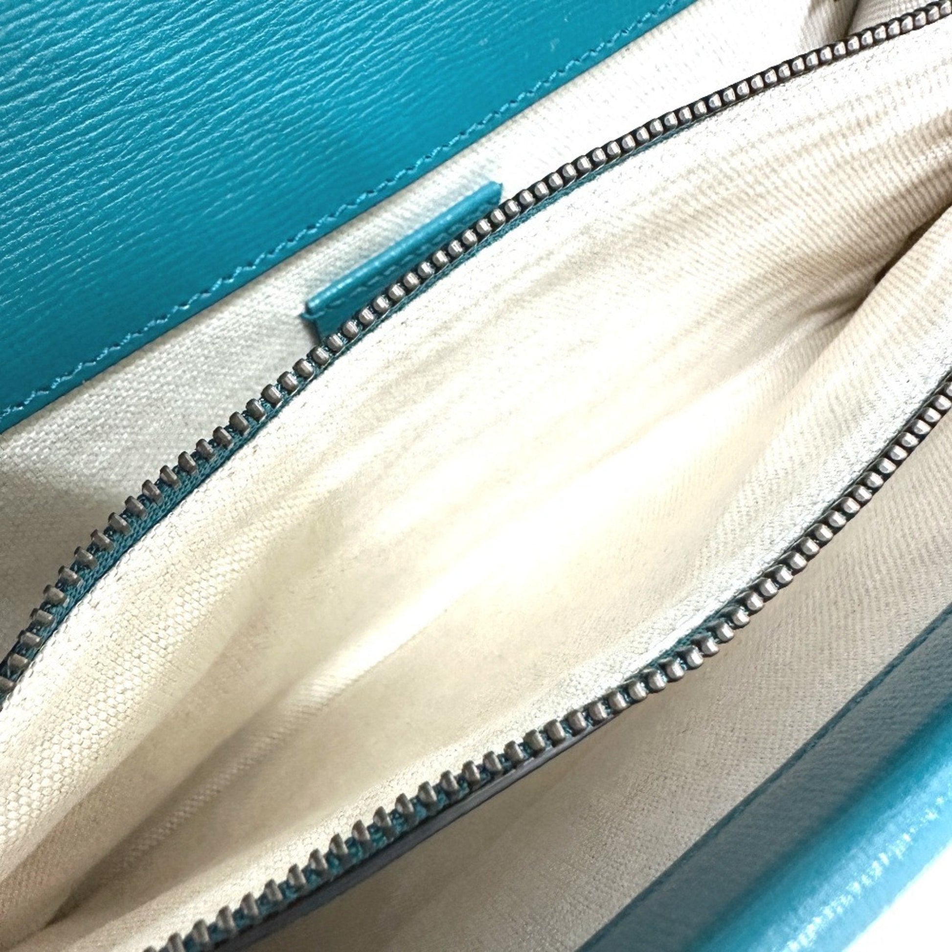 Gucci Blue Green Leather Shoulder Bag