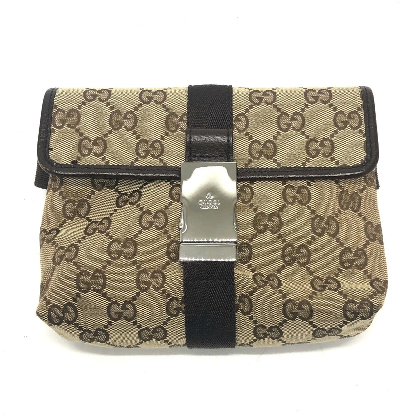 Gucci Beige Brown Gg Canvas Fanny Pack