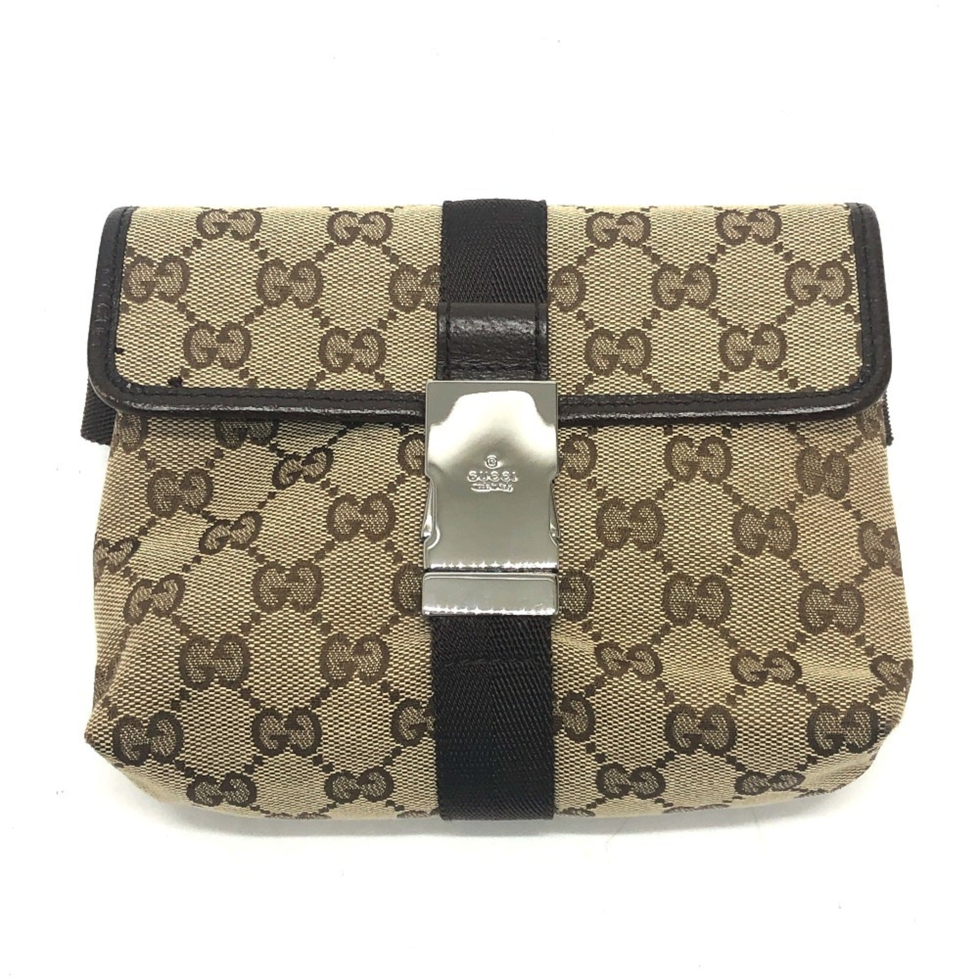 Gucci Beige Brown Gg Canvas Fanny Pack