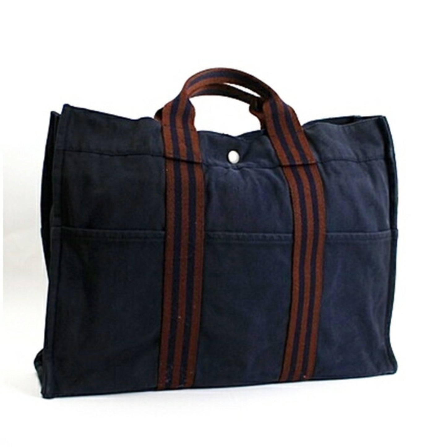 Hermes Tote Bag Canvas Navy Tote Bag 3