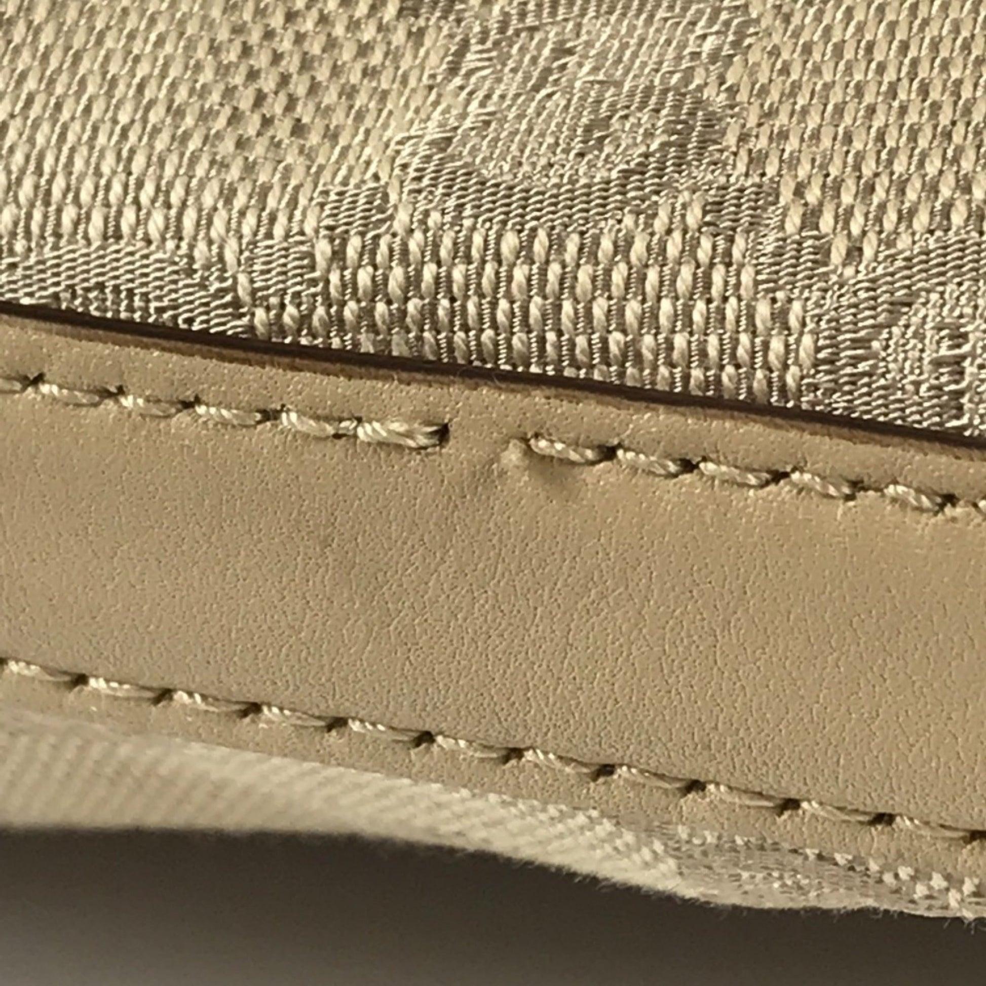 Gucci Beige Gg Canvas Shoulder Bag