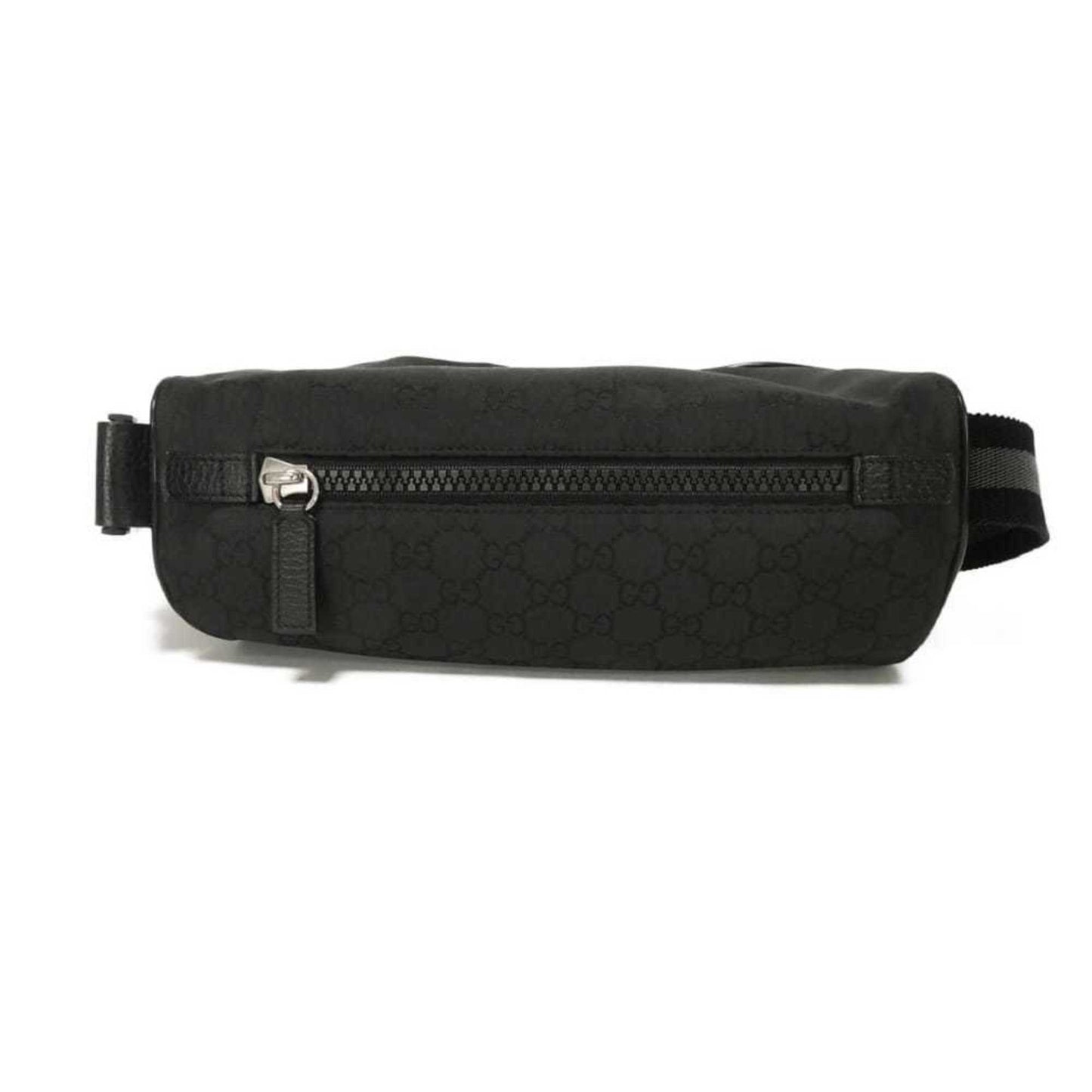 Gucci Black Nylon Canvas Leather Shoulder Bag Sling Bag