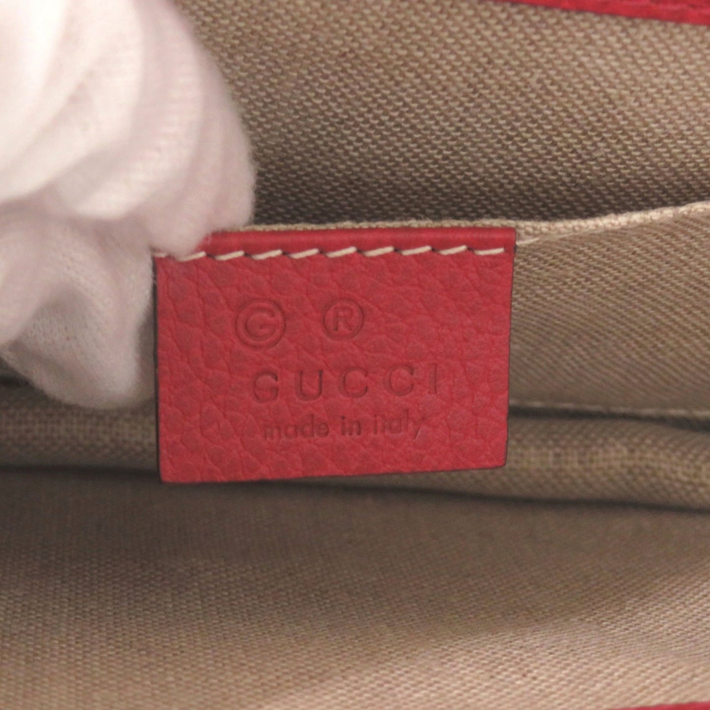 Gucci Red Color Leather Shoulder Bag