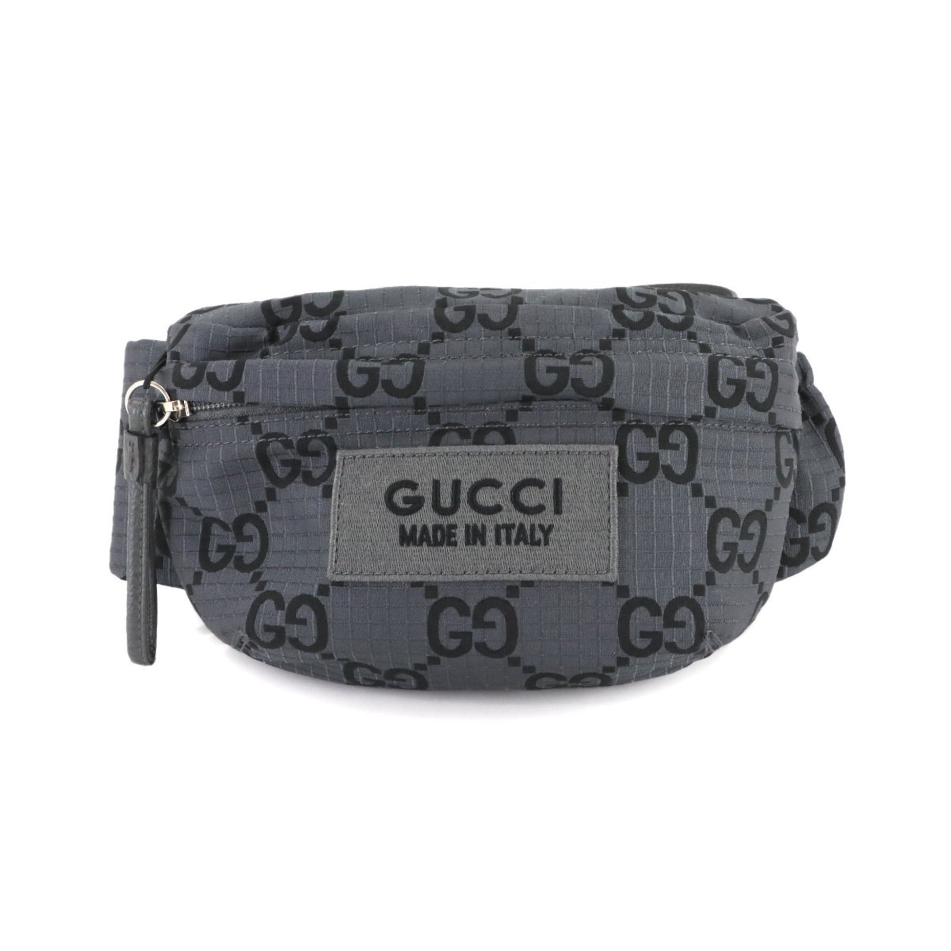 Gucci Gray Polyester Leather Fanny Pack Sling Bag