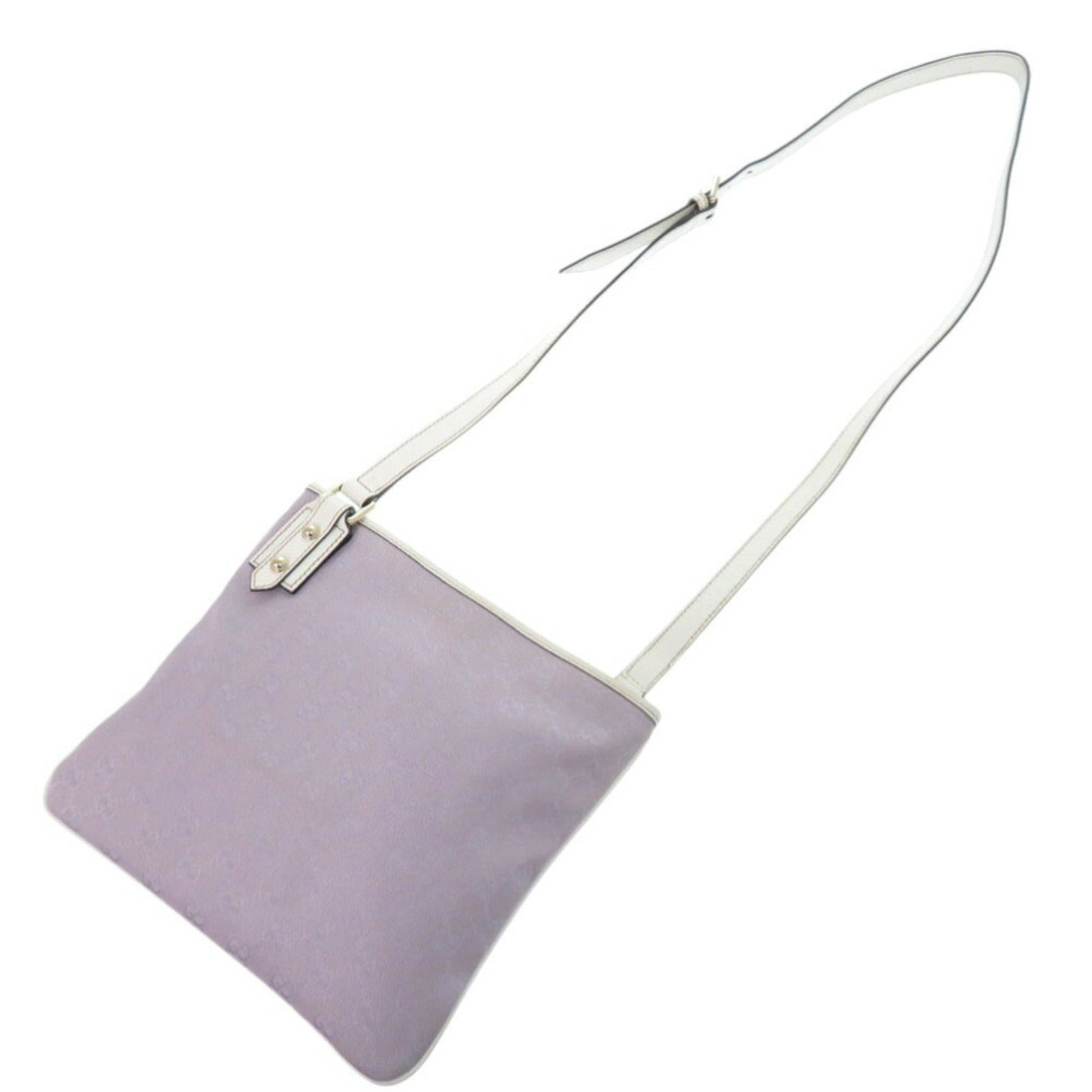 Gucci Gg Canvas Purple White Gg Canvas Shoulder Bag