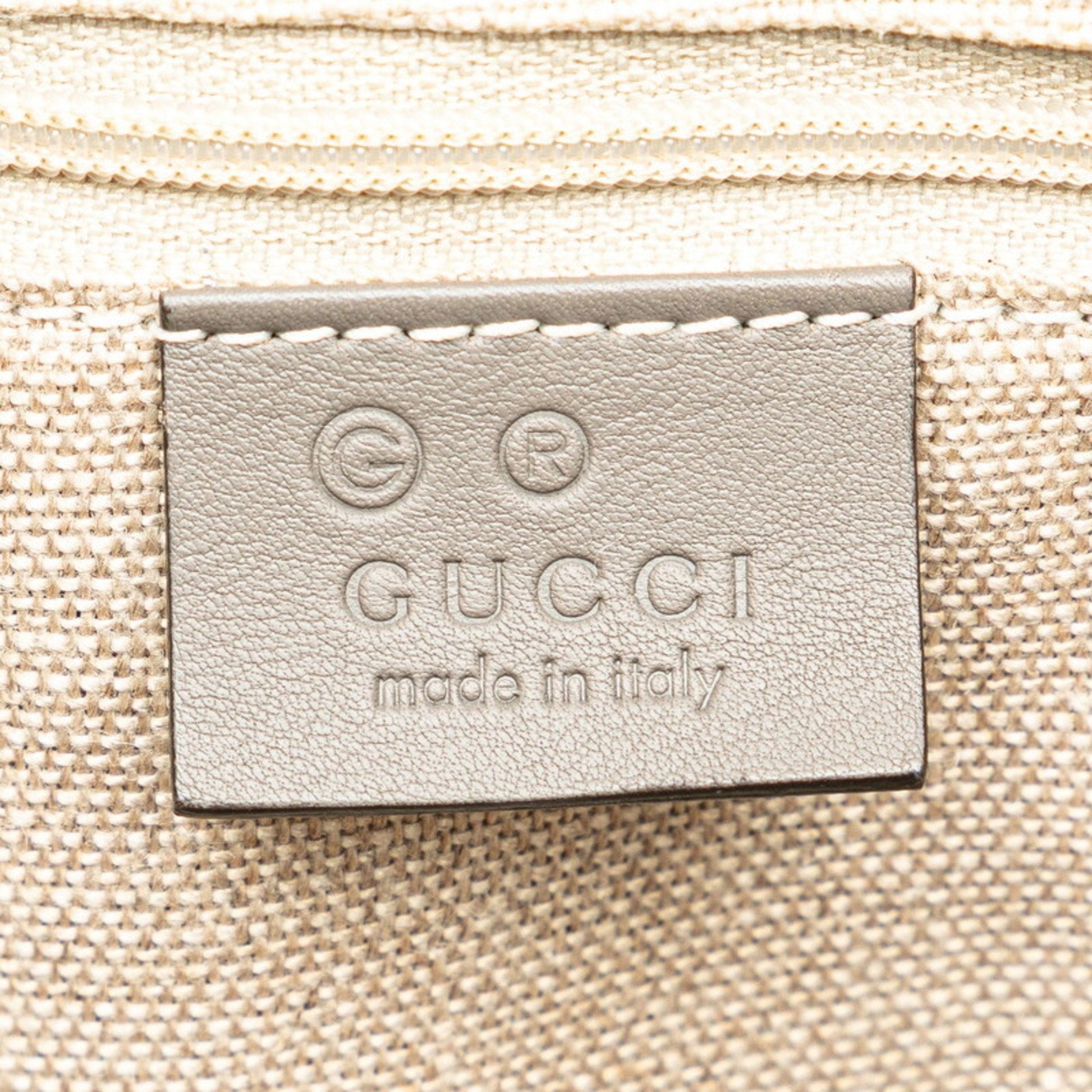 Gucci Gray Leather Shoulder Bag Tote Bag