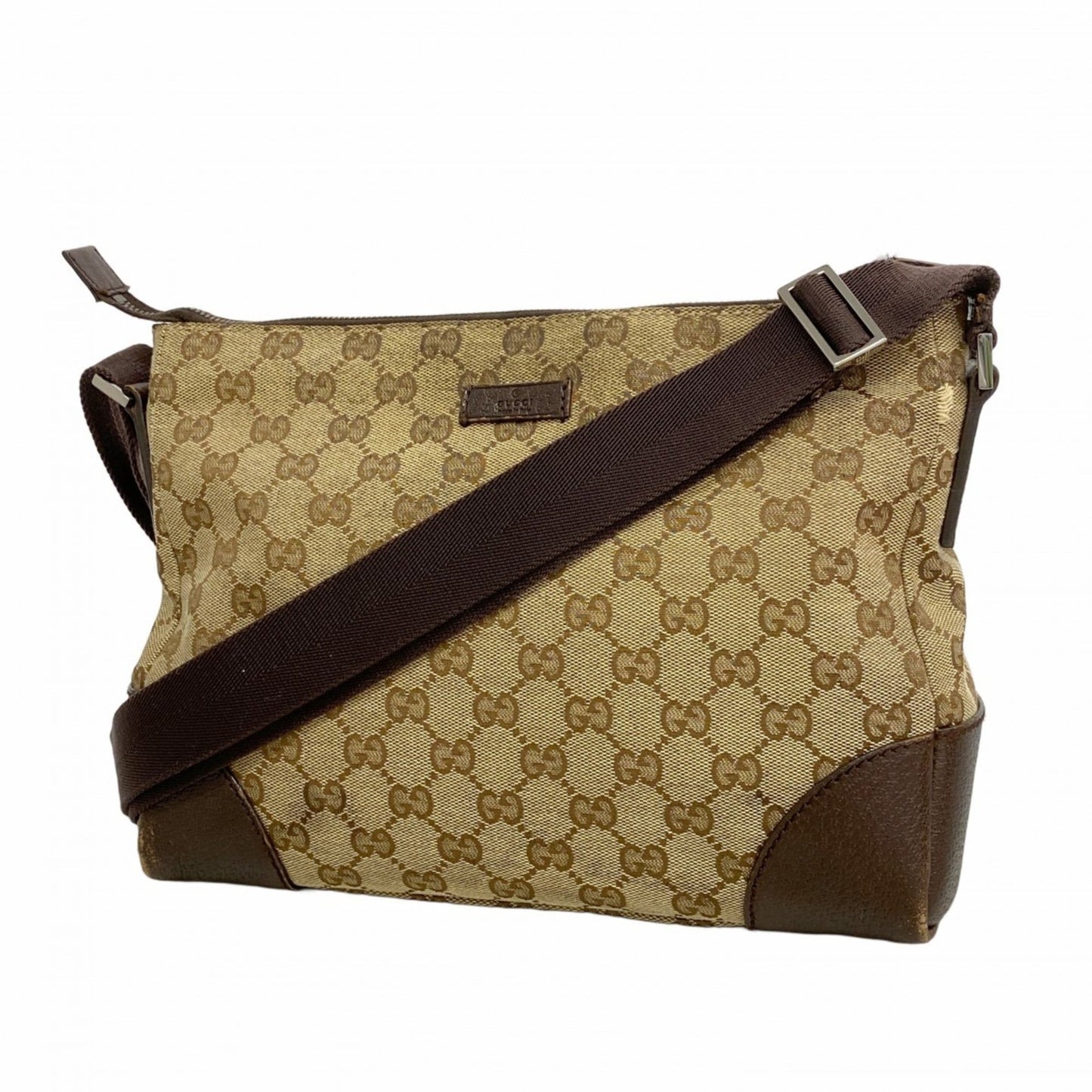 Gucci Brown Canvas Shoulder Bag