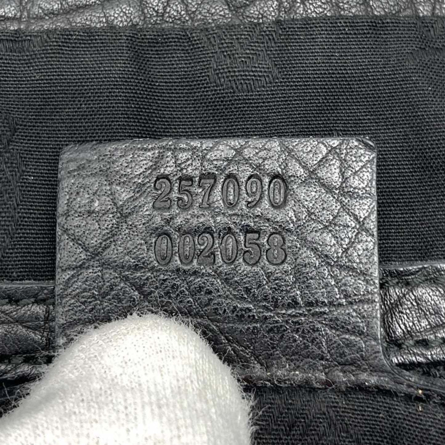 Gucci Black Bamboo Leather Handbag Shoulder Bag