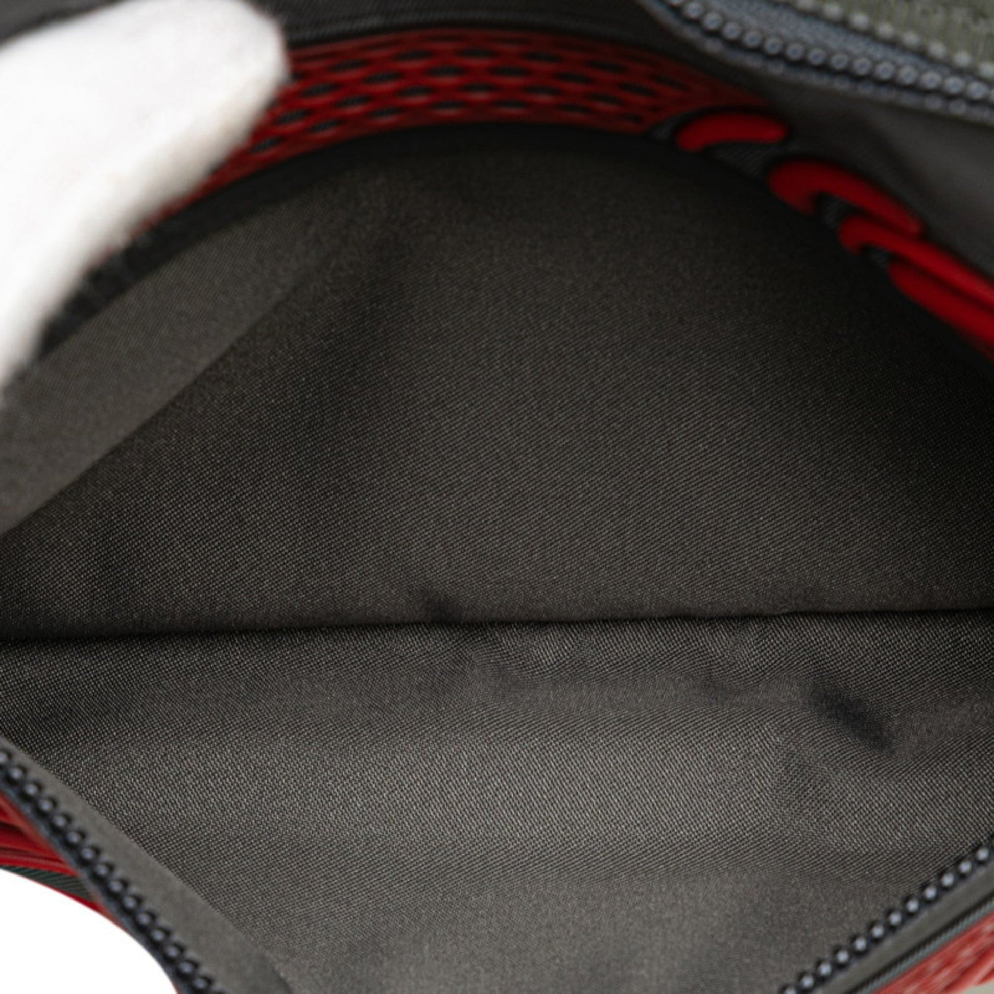Gucci Gray Red Color Nylon Rubber Fanny Pack Sling Bag