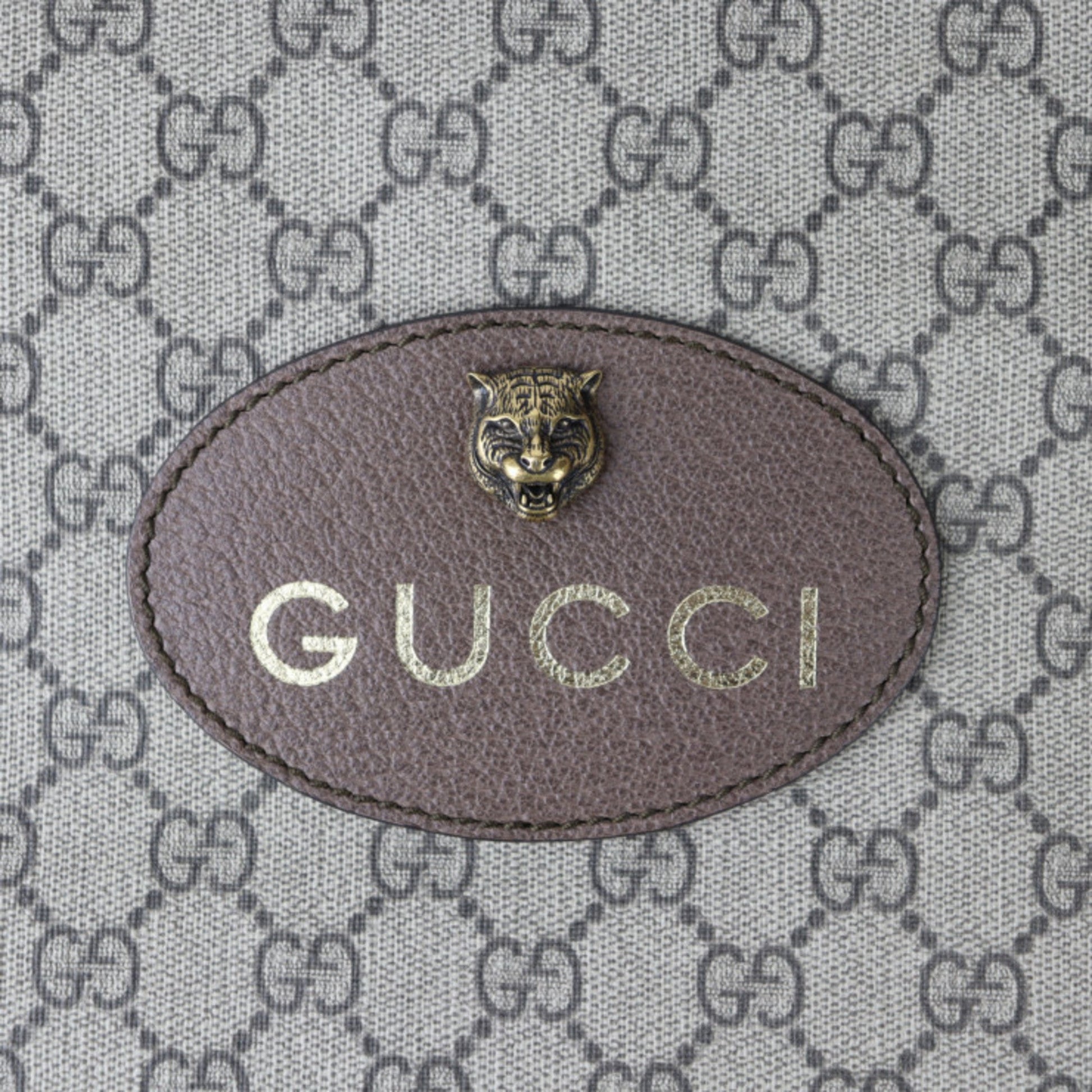 Gucci Beige Brown Yellow Pvc Leather Backpack Handbag Shoulder Bag