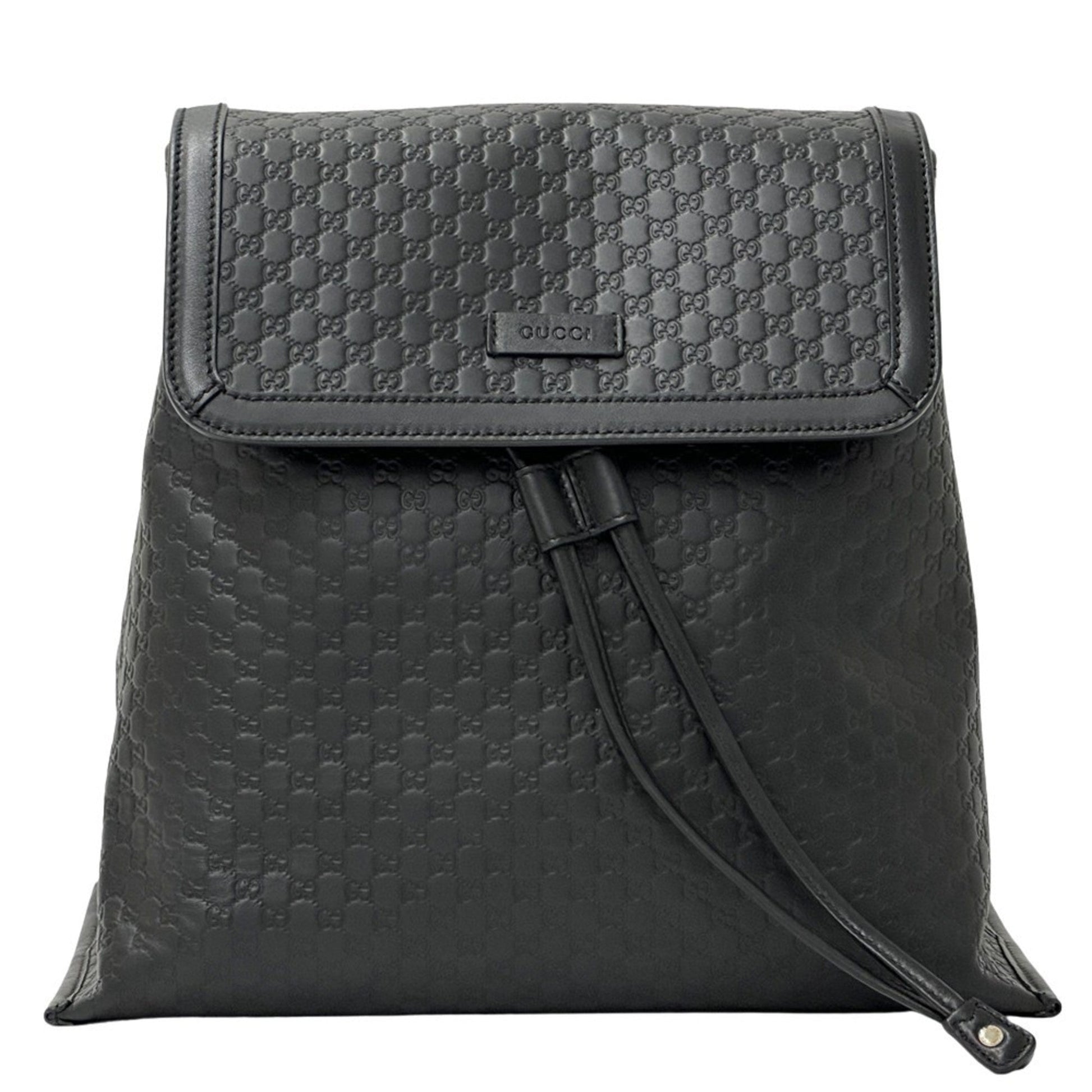 Gucci Black Leather Backpack