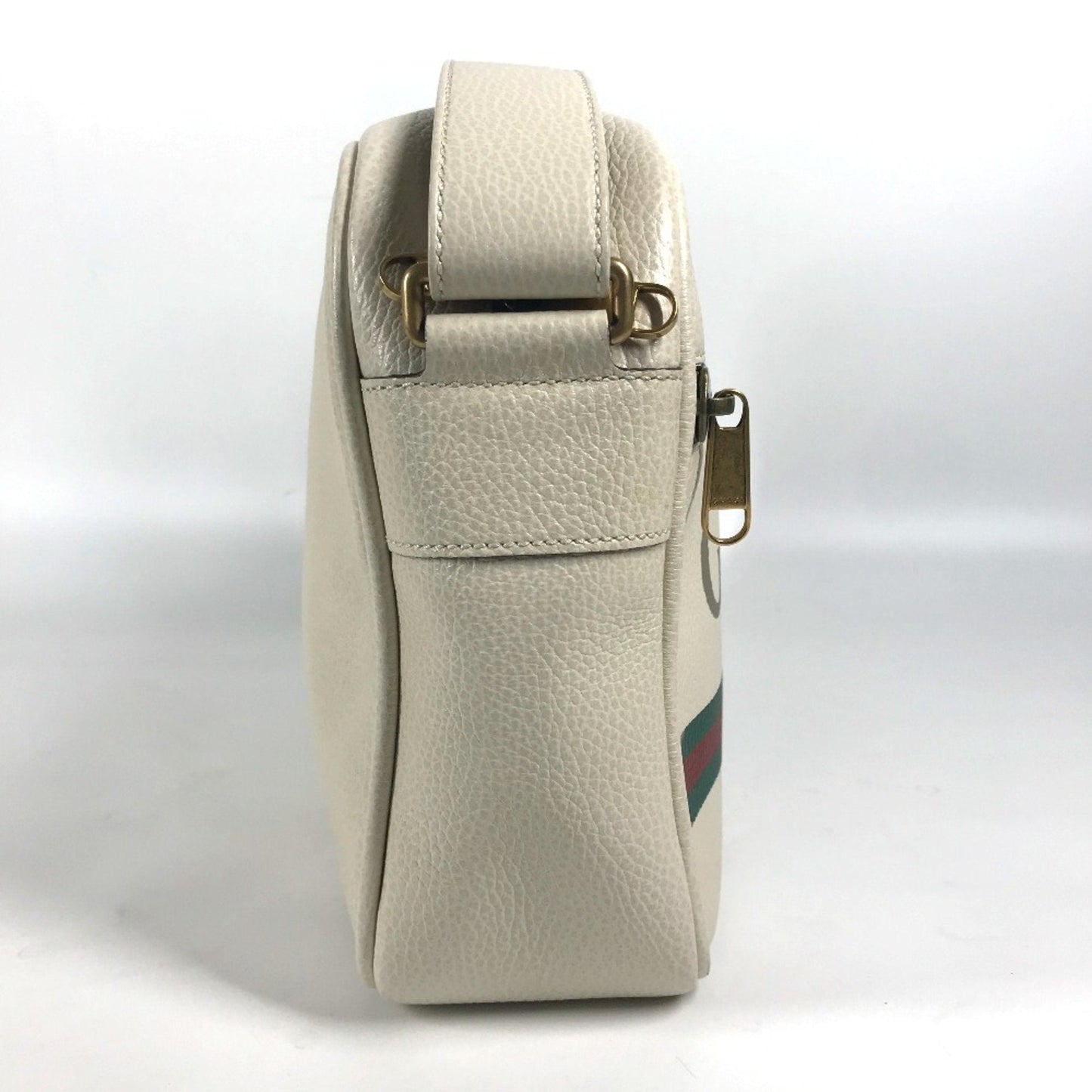 Gucci White Leather Messenger Bag Shoulder Bag