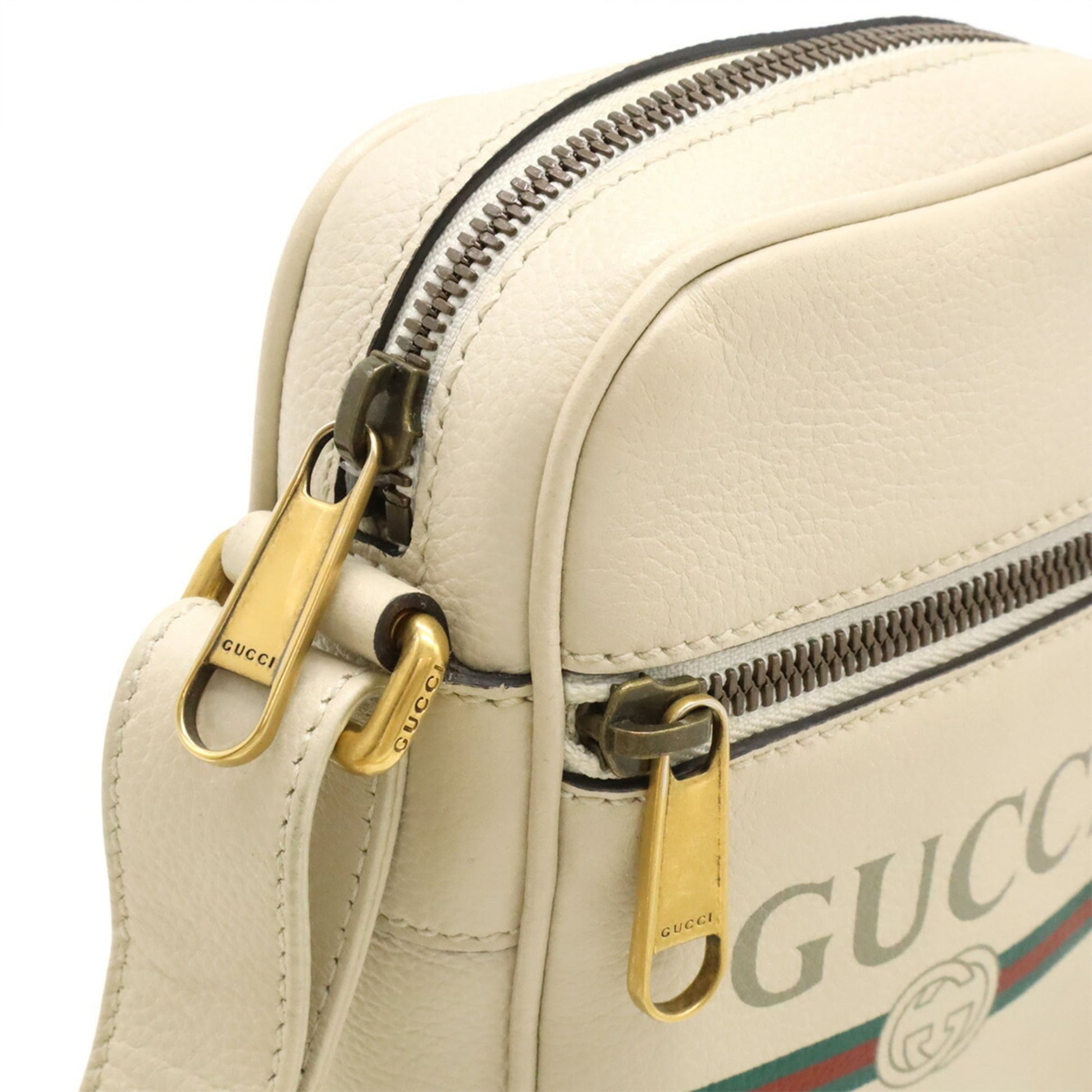 Gucci Ivory Leather Pochette Shoulder Bag