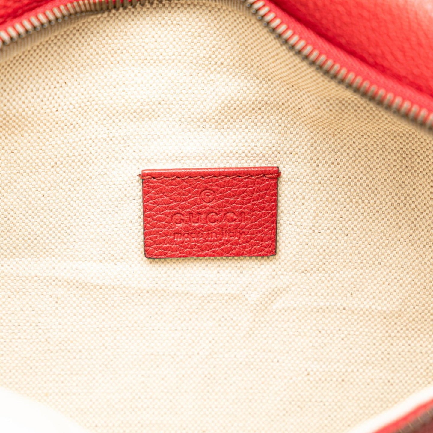 Gucci Sherry Line Red Color Leather Fanny Pack