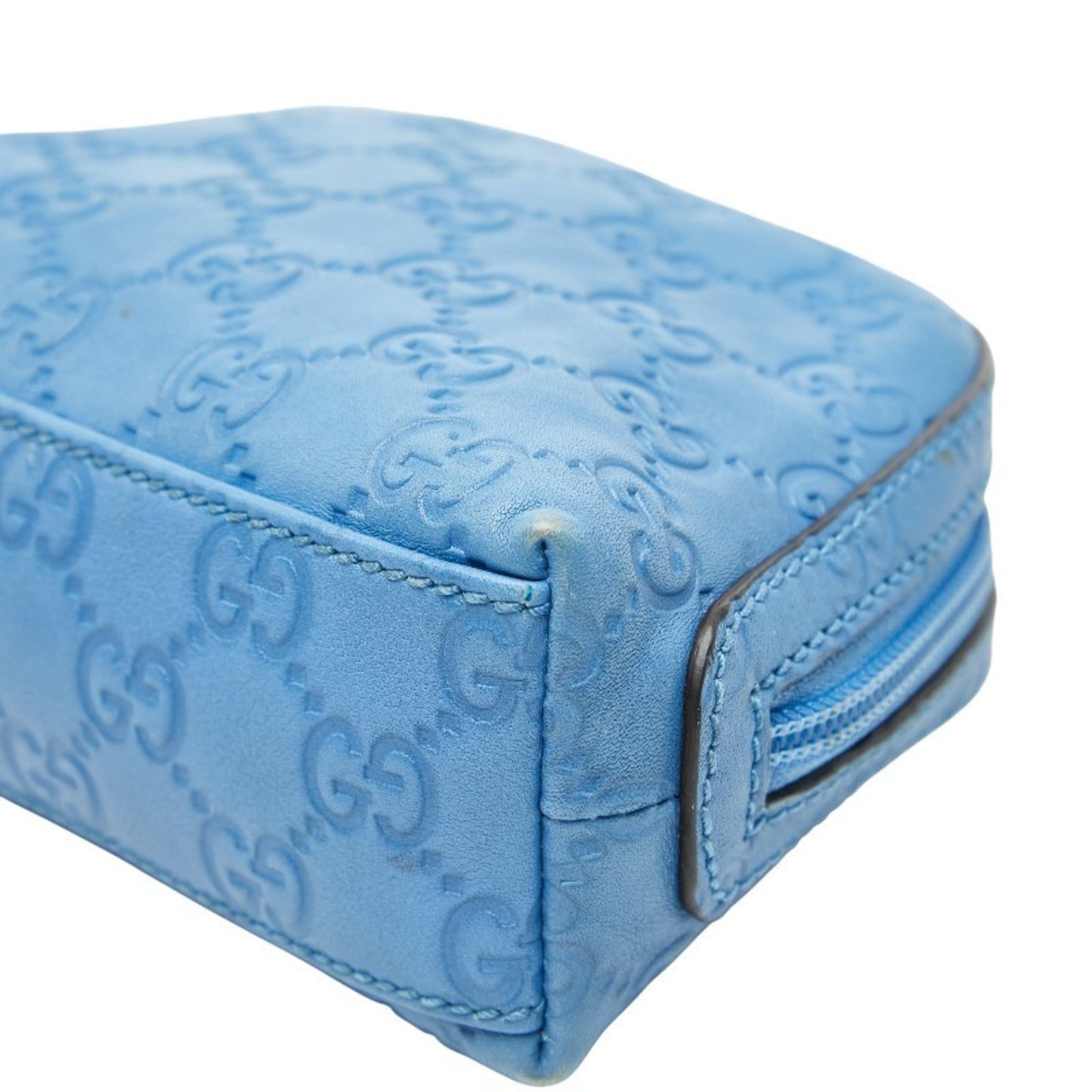 Gucci Blue Leather Pouch