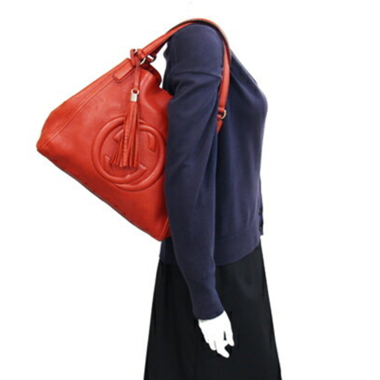 Gucci Soho Red Color Leather Tote Bag