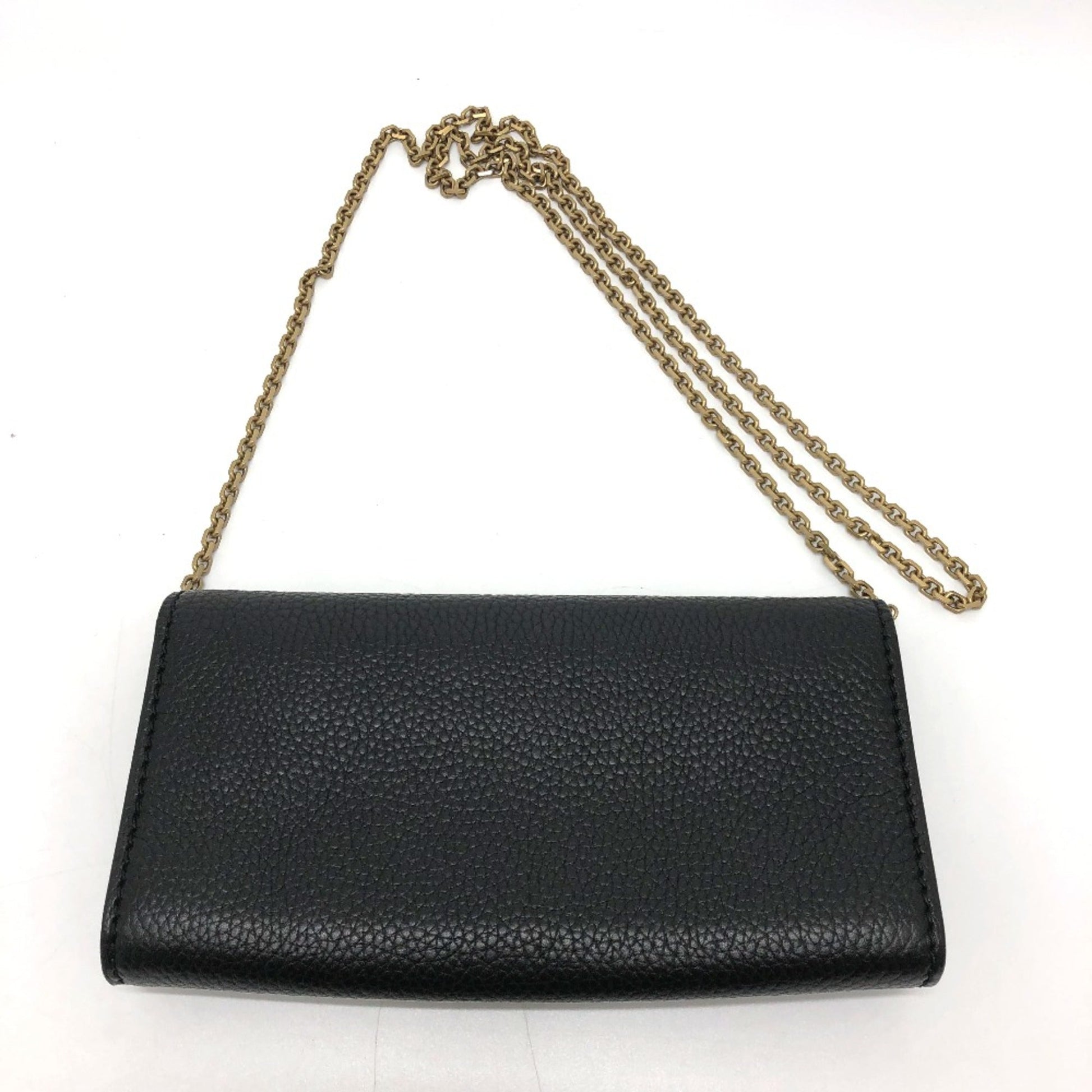Dior Handbag Christian Shoulder Bag 45 Leather Black