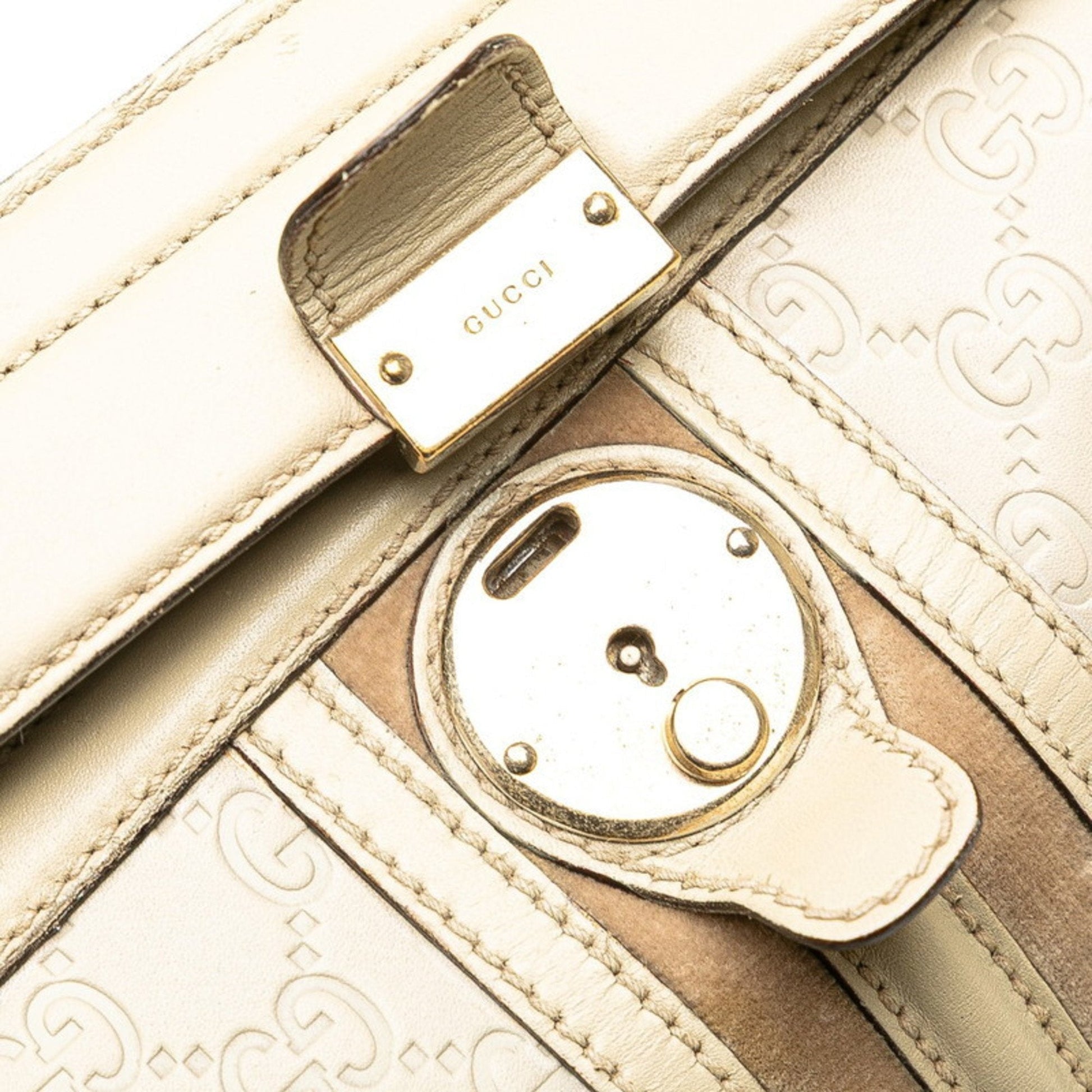 Gucci Guccissima Beige Leather Handbag