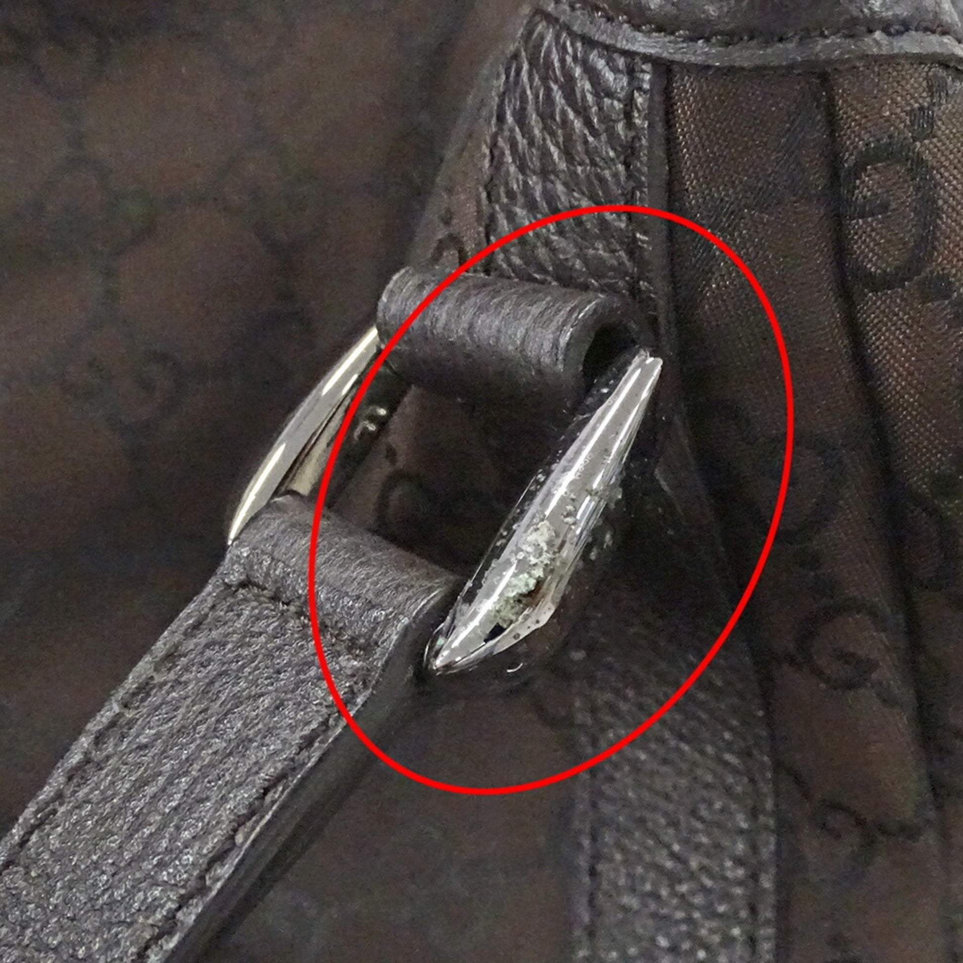 Gucci Abbey Dark Brown Nylon Shoulder Bag Tote Bag