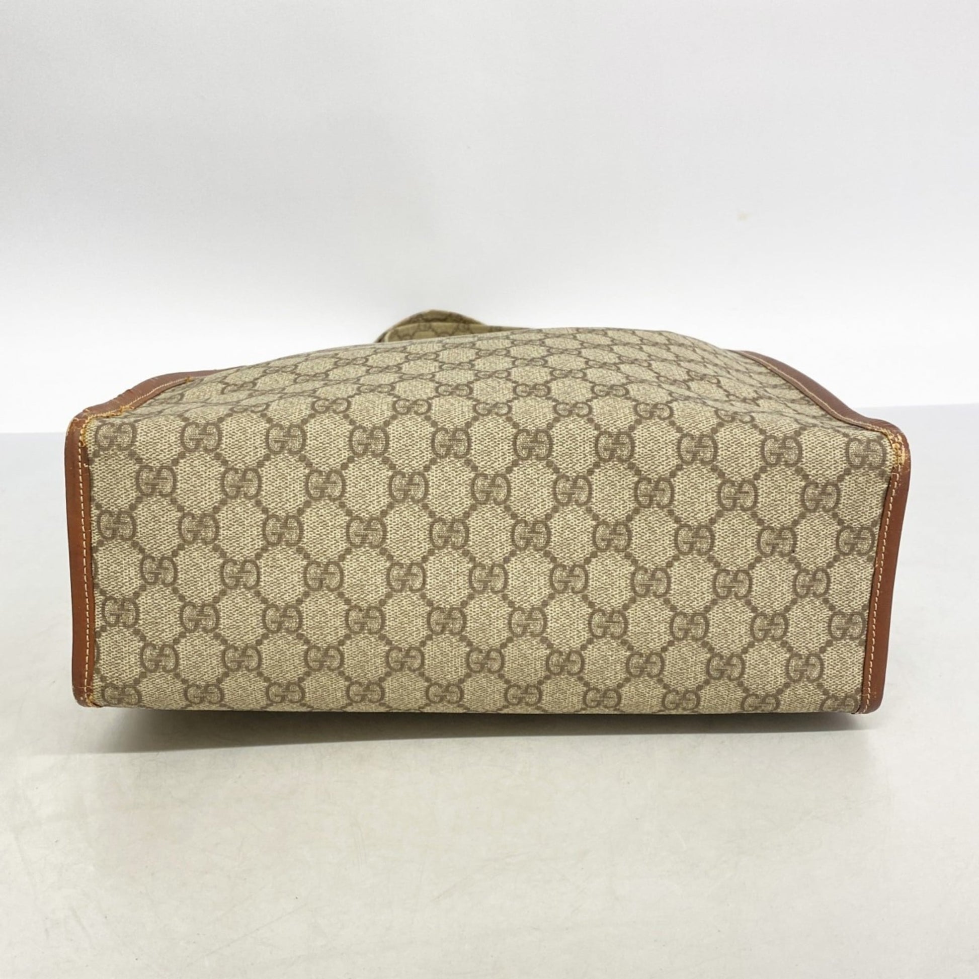 Gucci Beige Brown Pvc Tote Bag
