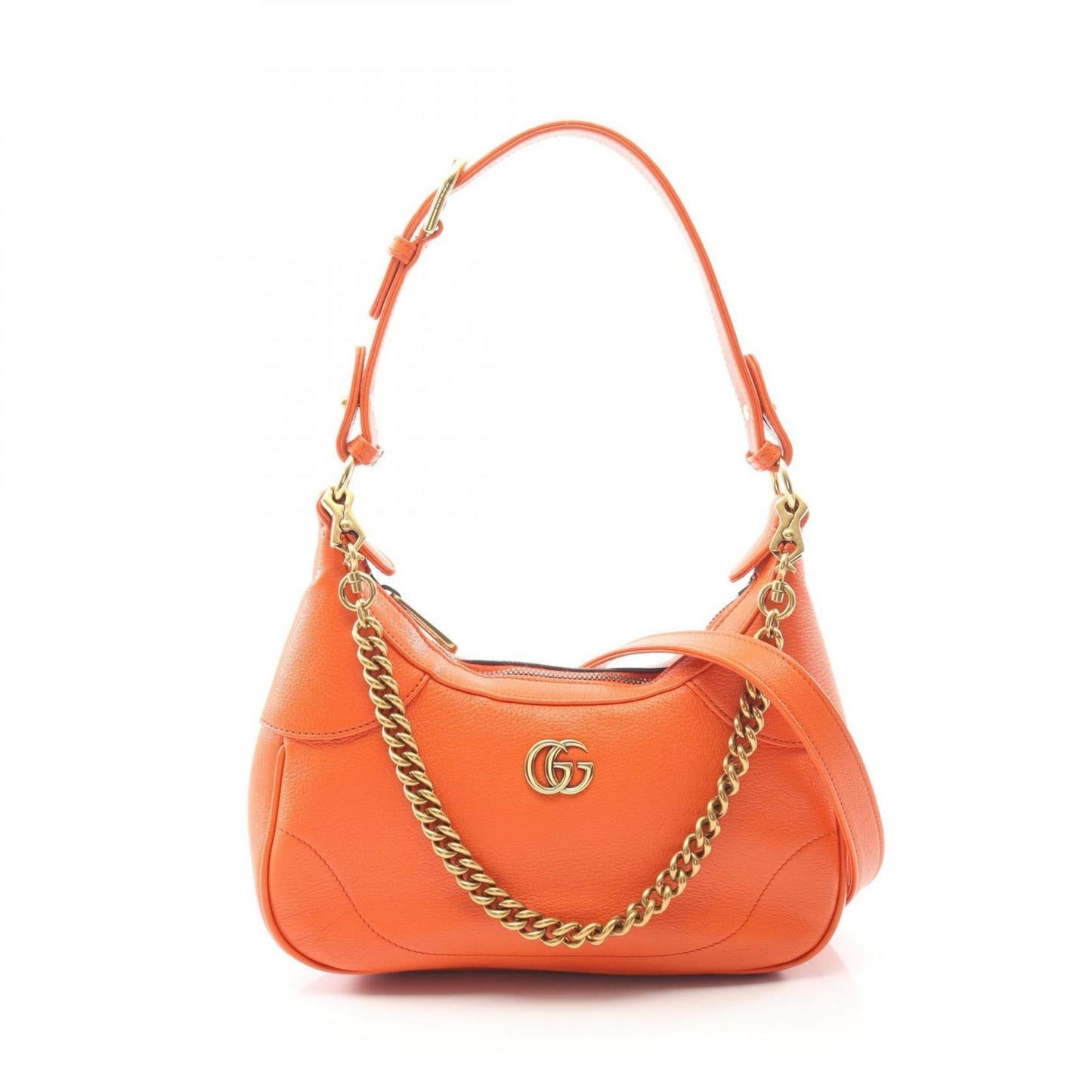 Gucci Orange Leather Shoulder Bag