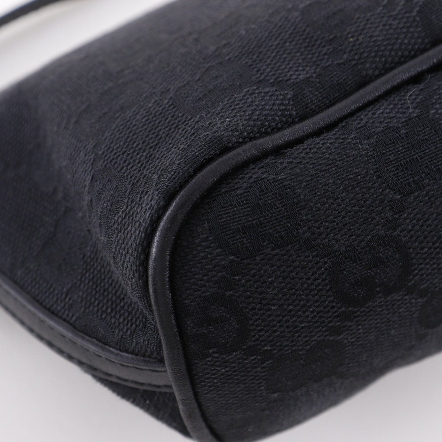 Gucci Black Gg Canvas Handbag