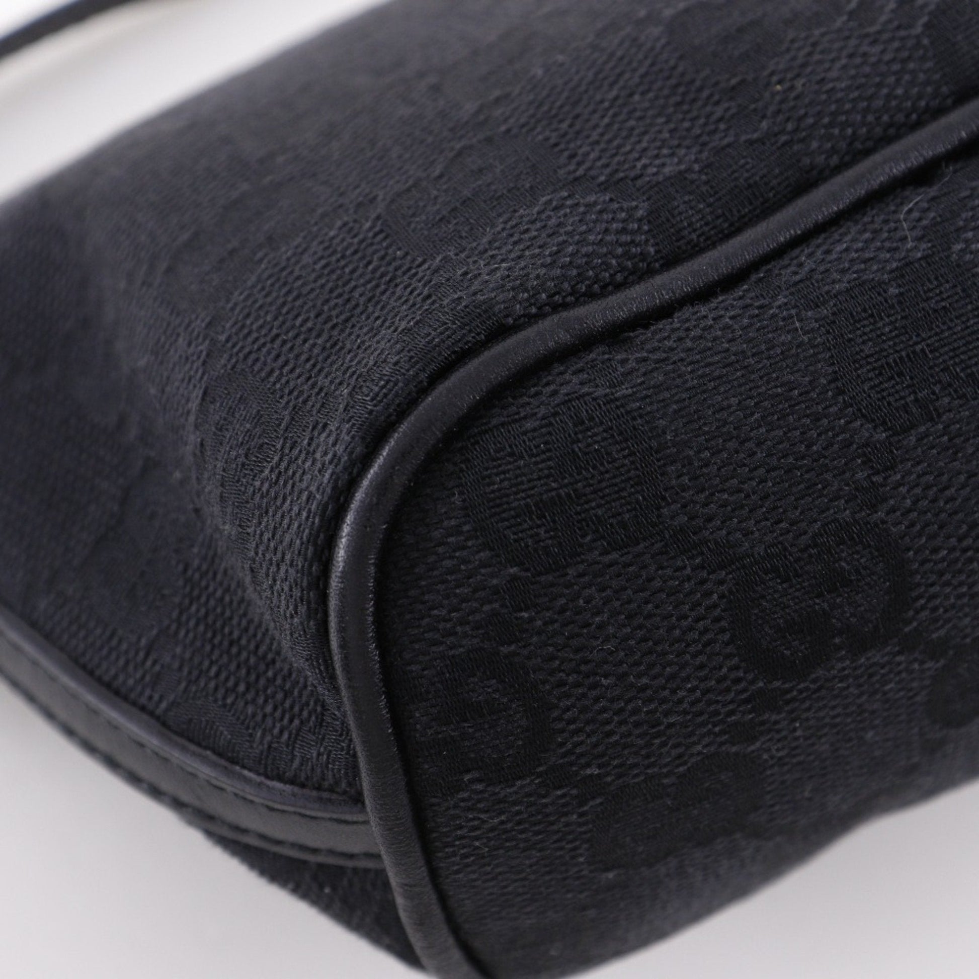 Gucci Black Gg Canvas Handbag