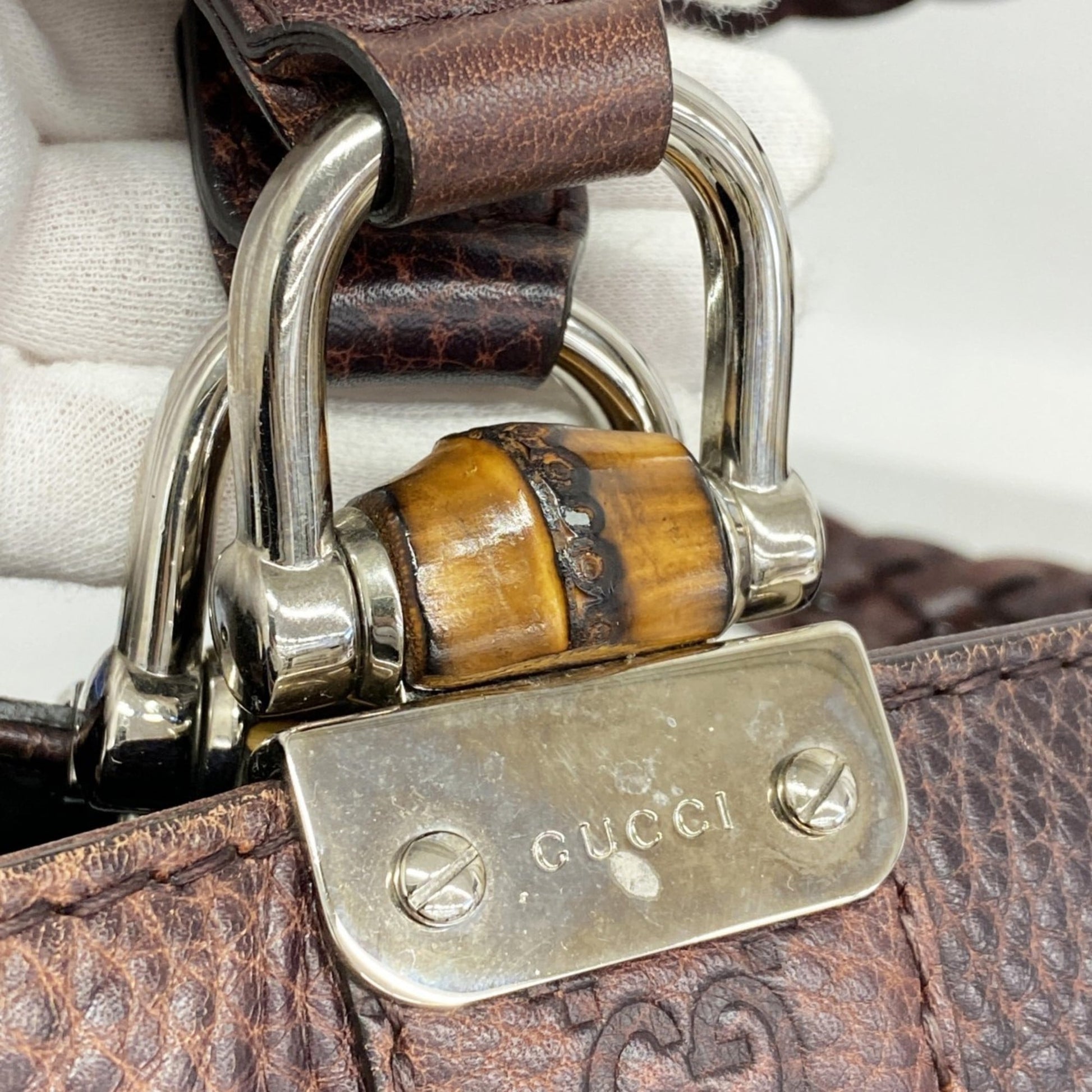 Gucci Brown Leather Tote Bag
