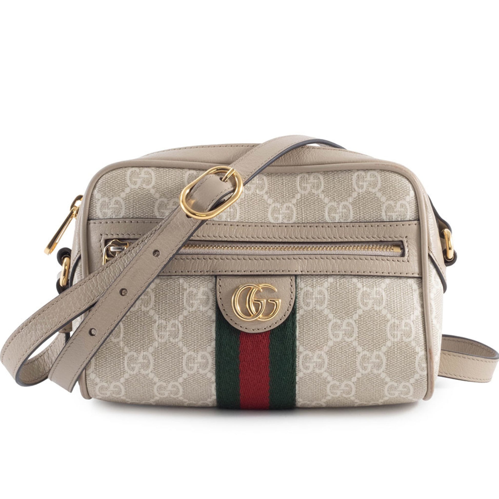 Gucci Beige Gg Supreme Leather Shoulder Bag