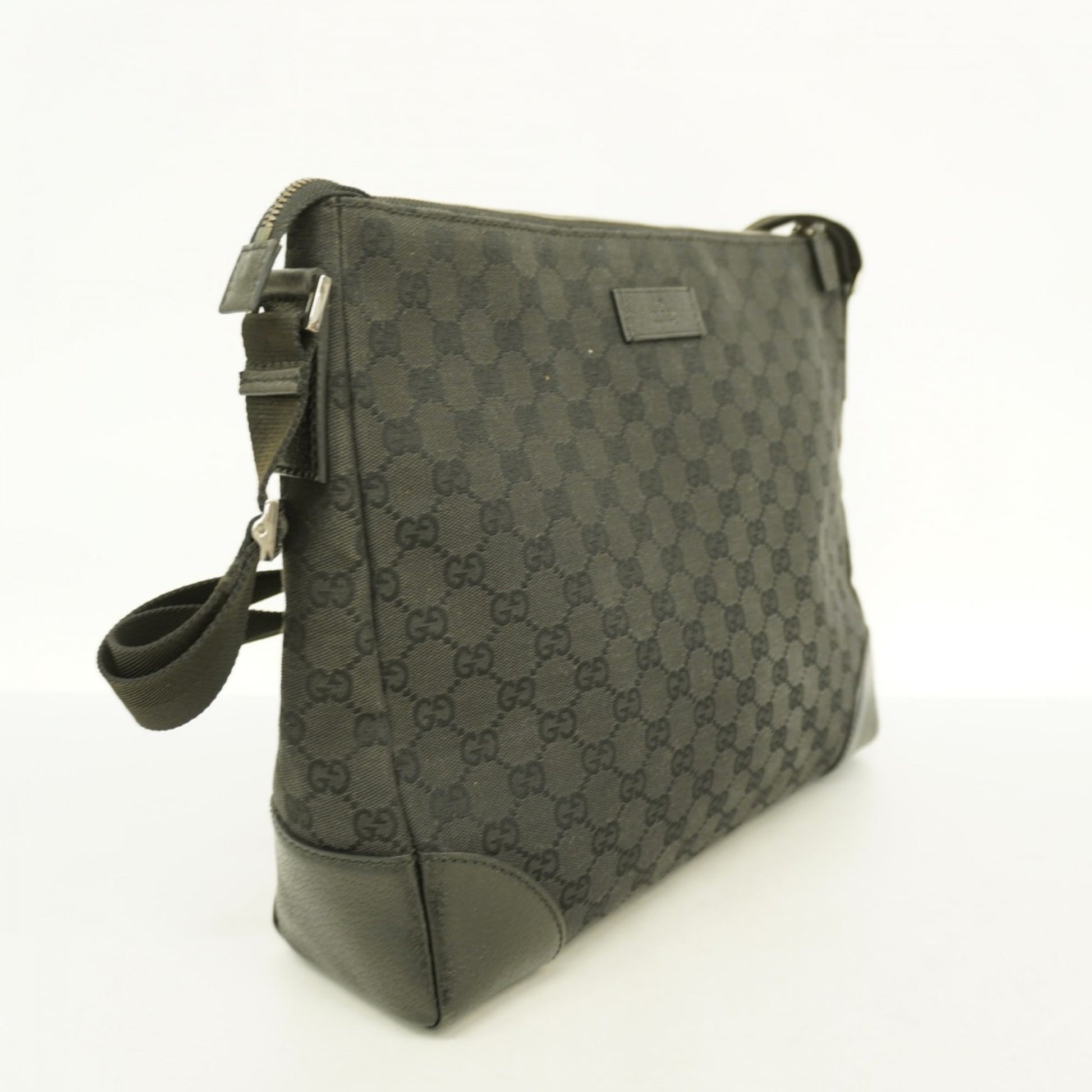 Gucci Black Canvas Shoulder Bag