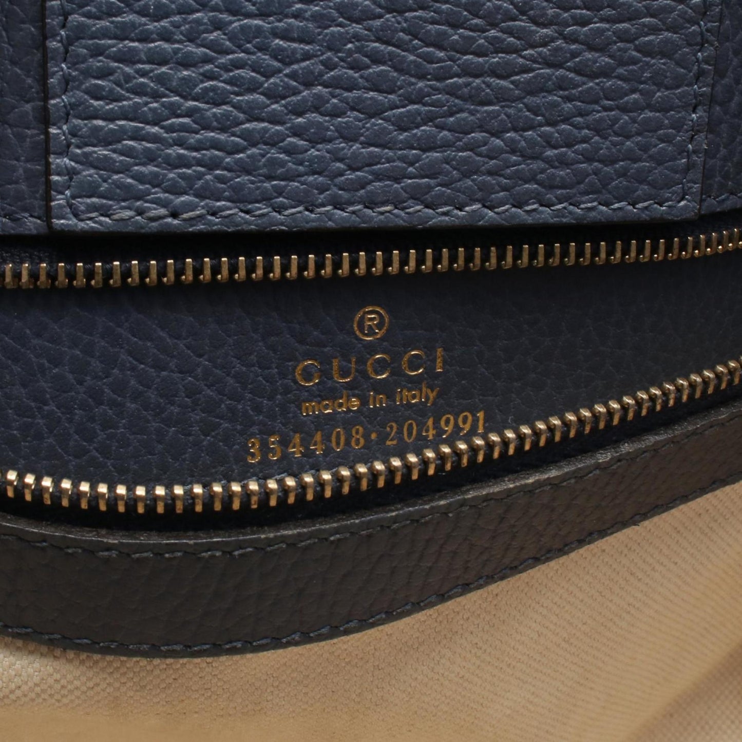 Gucci Blue Pink Leather Tote Bag