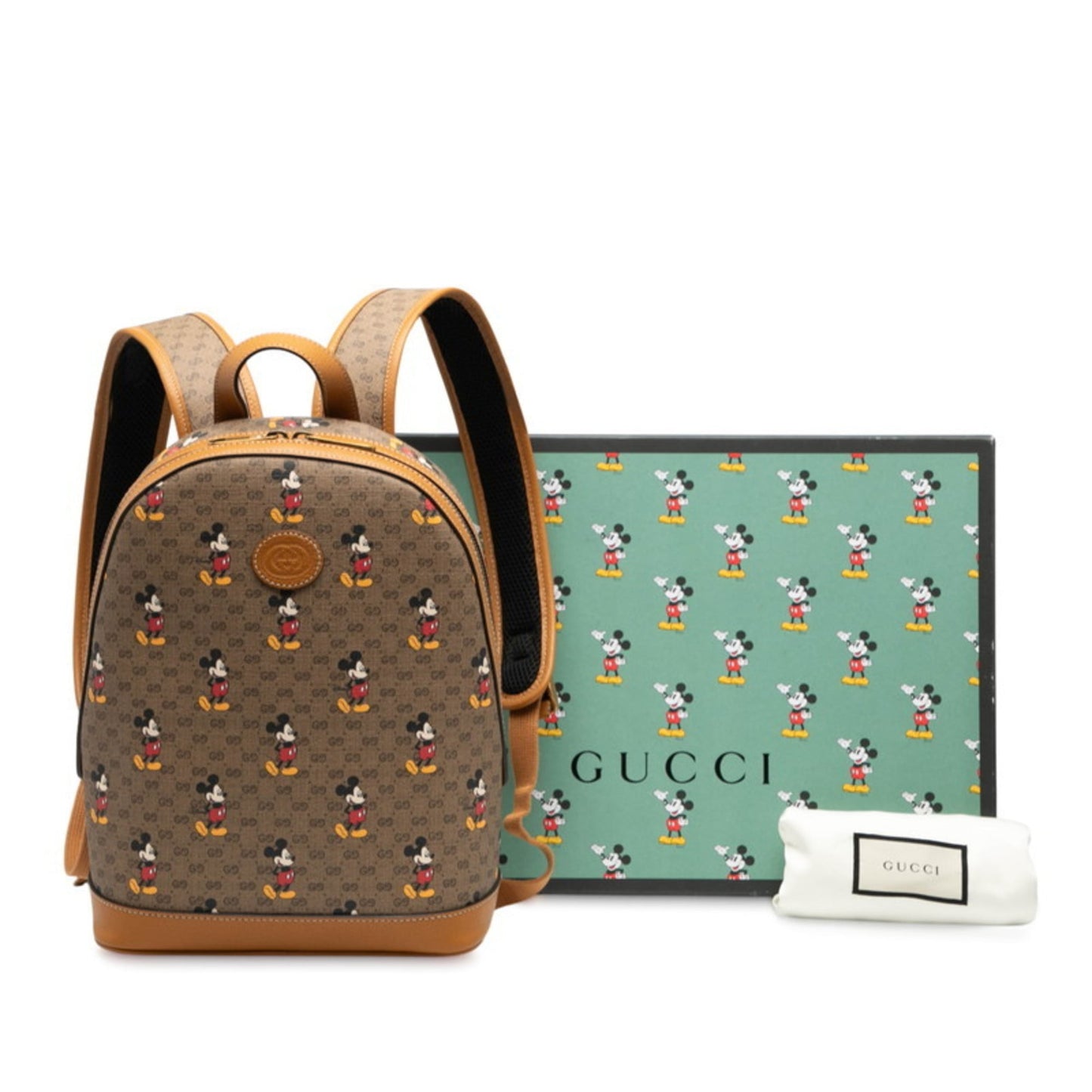 Gucci Brown Multi-Color Pvc Leather Backpack