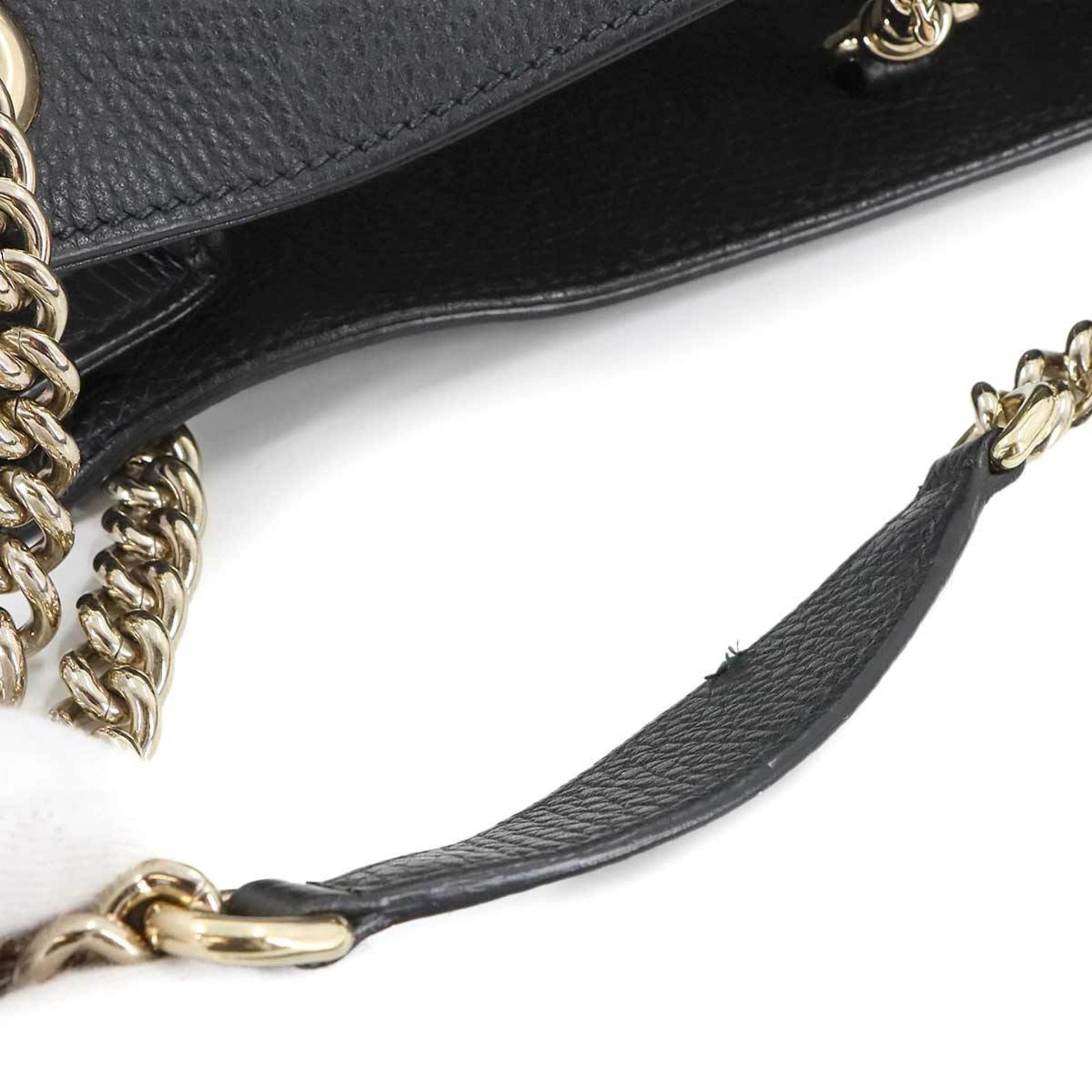 Gucci Black Leather Tote Bag