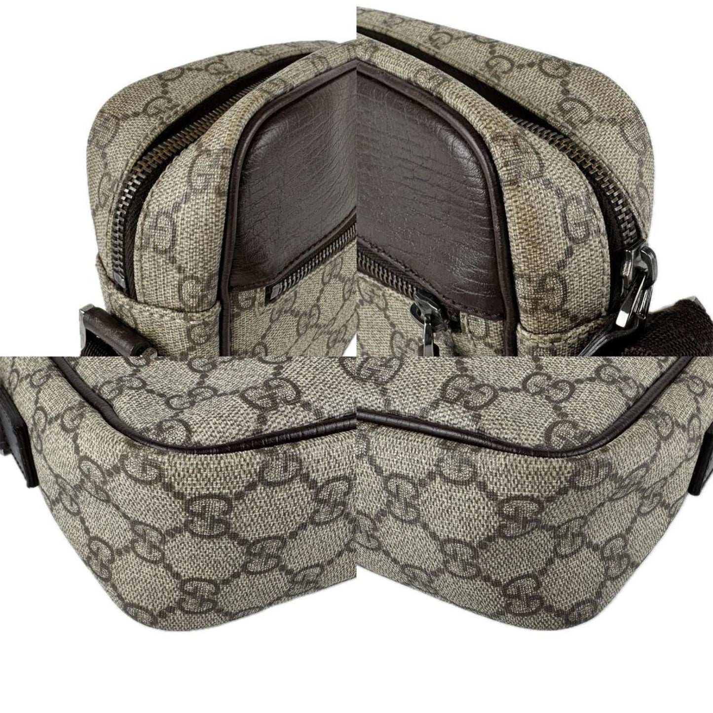 Gucci Brown Gg Supreme Leather Shoulder Bag