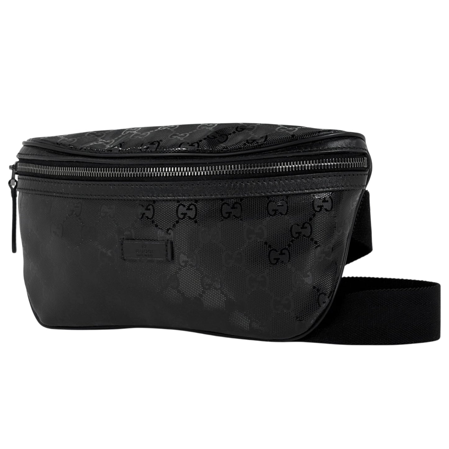 Gucci Black Coated Canvas Fanny Pack Sling Bag