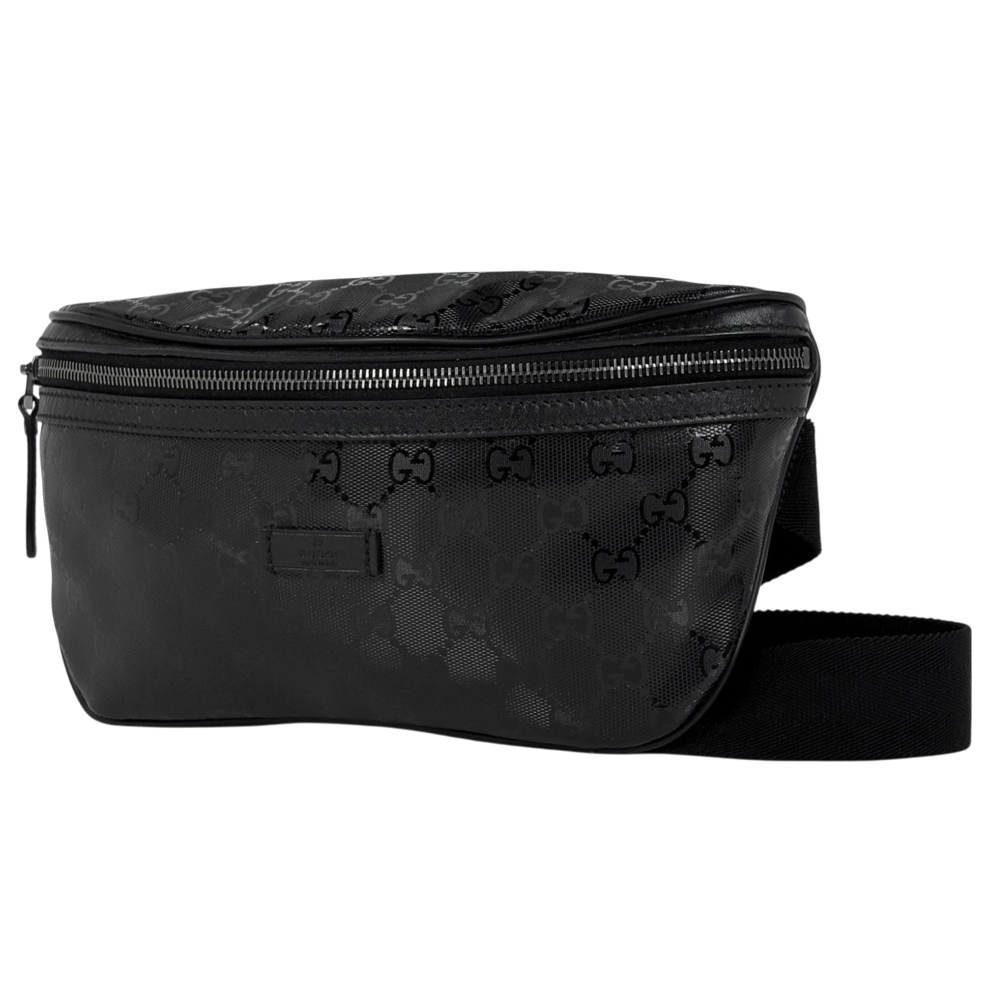 Gucci Black Coated Canvas Fanny Pack Sling Bag