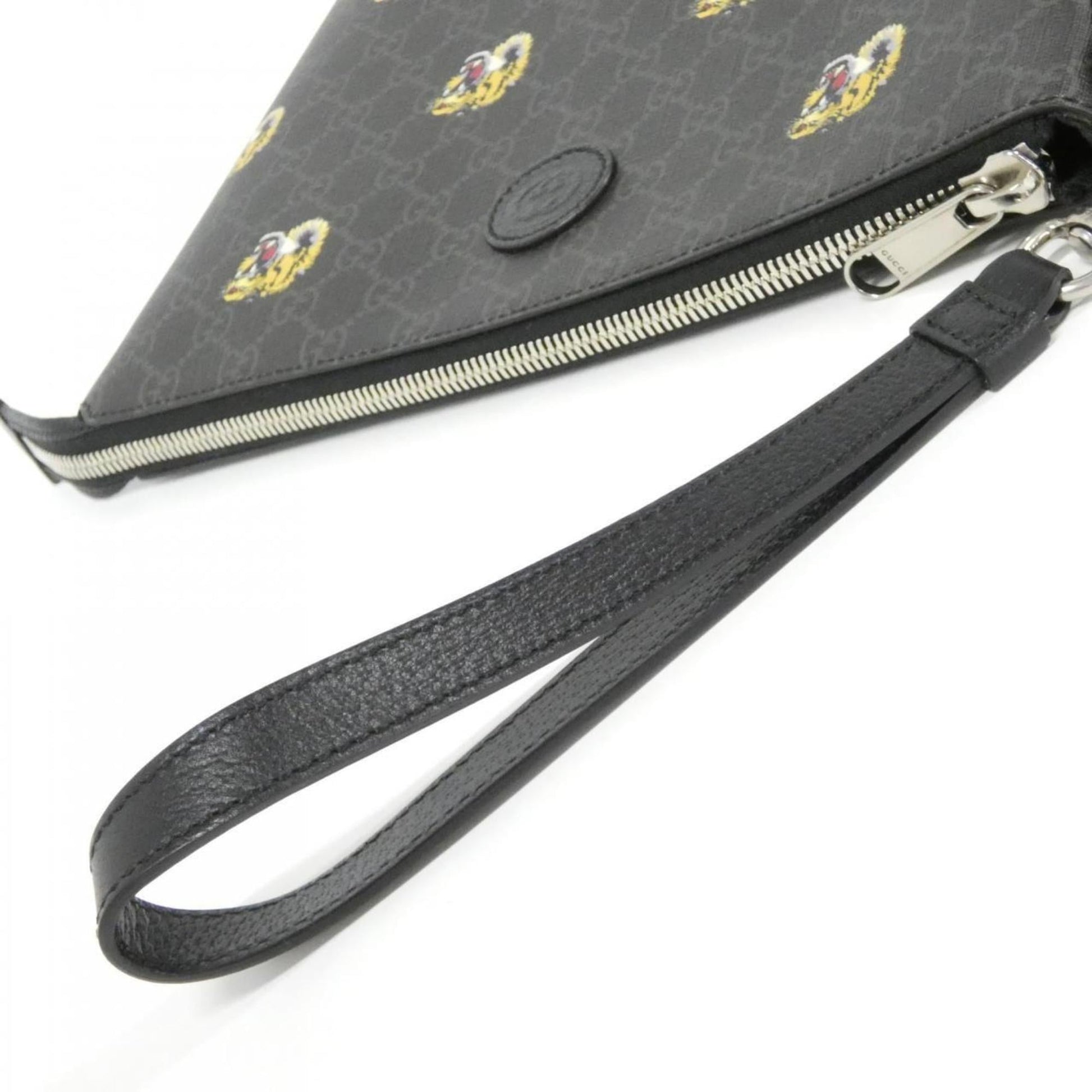 Gucci Black Yellow Gg Supreme Canvas Handbag