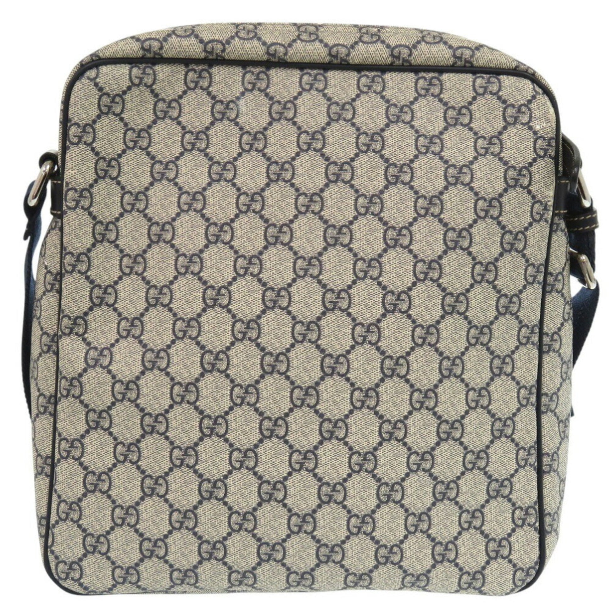 Gucci Beige Navy Gg Supreme Shoulder Bag