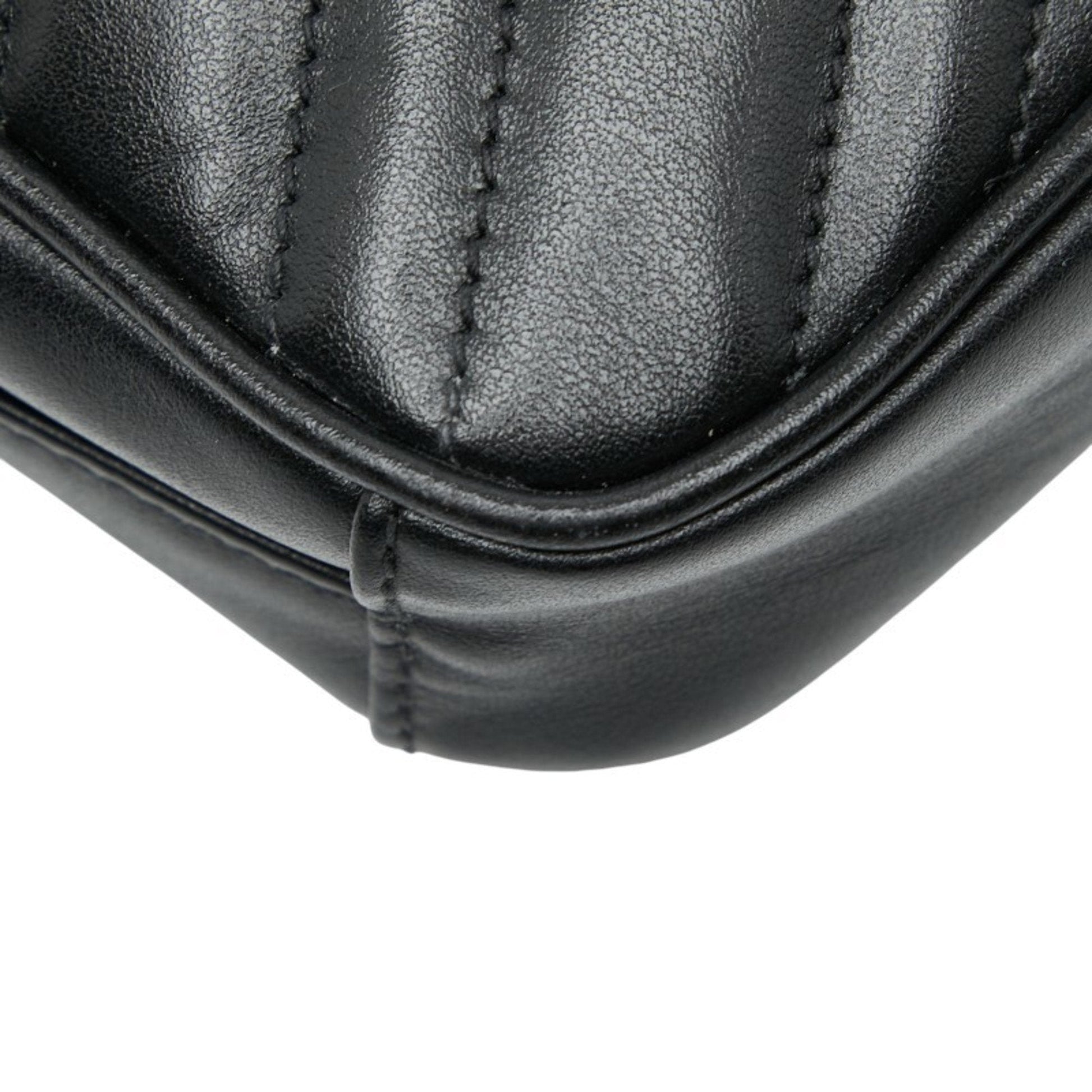 Gucci Gg Marmont Black Leather Shoulder Bag