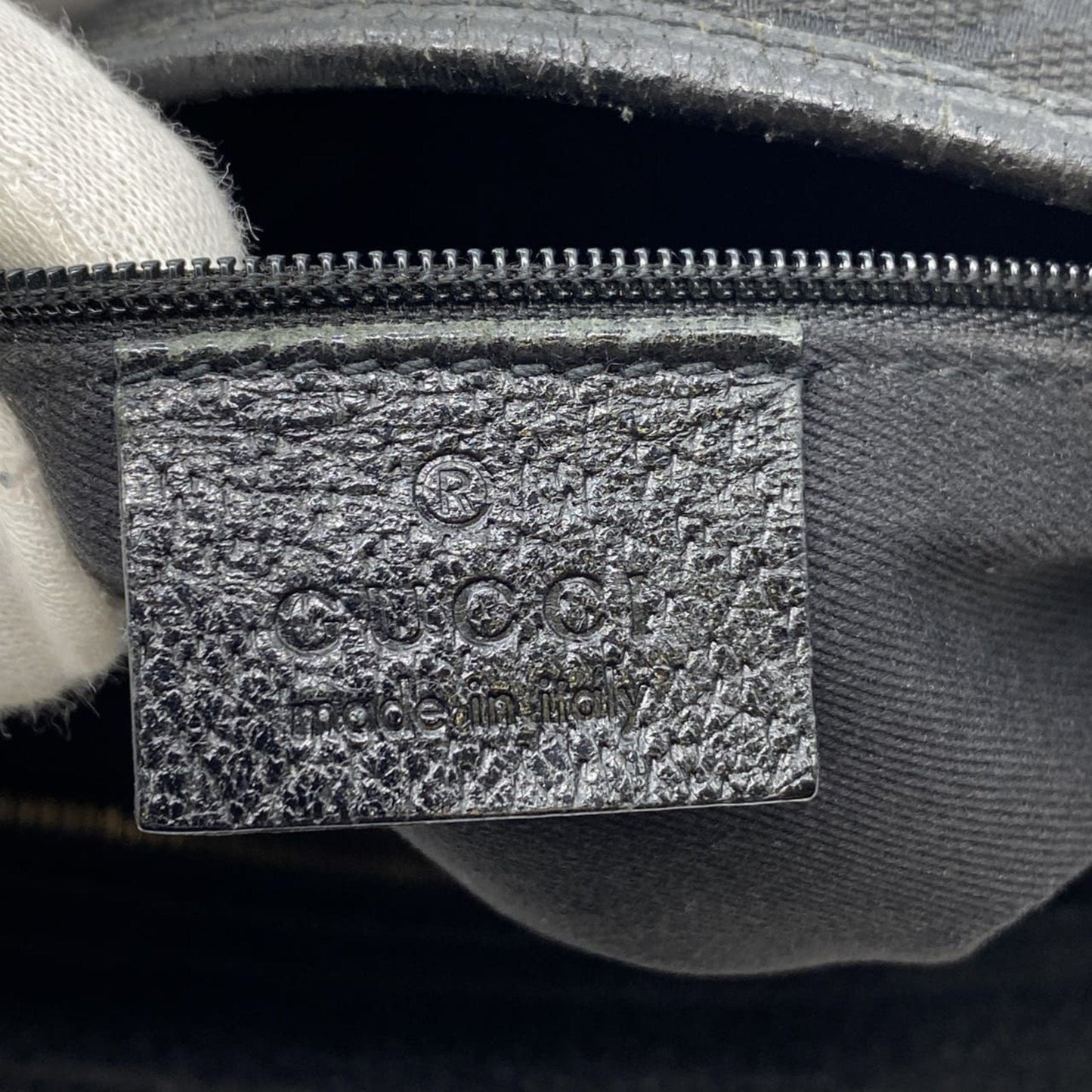 Gucci Black Gg Canvas Shoulder Bag