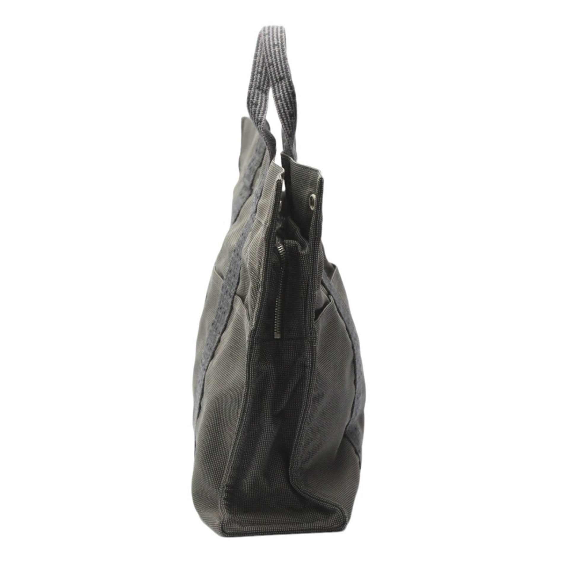 Hermes Her Line Tote Bag Canvas Gray Tote Bag 15