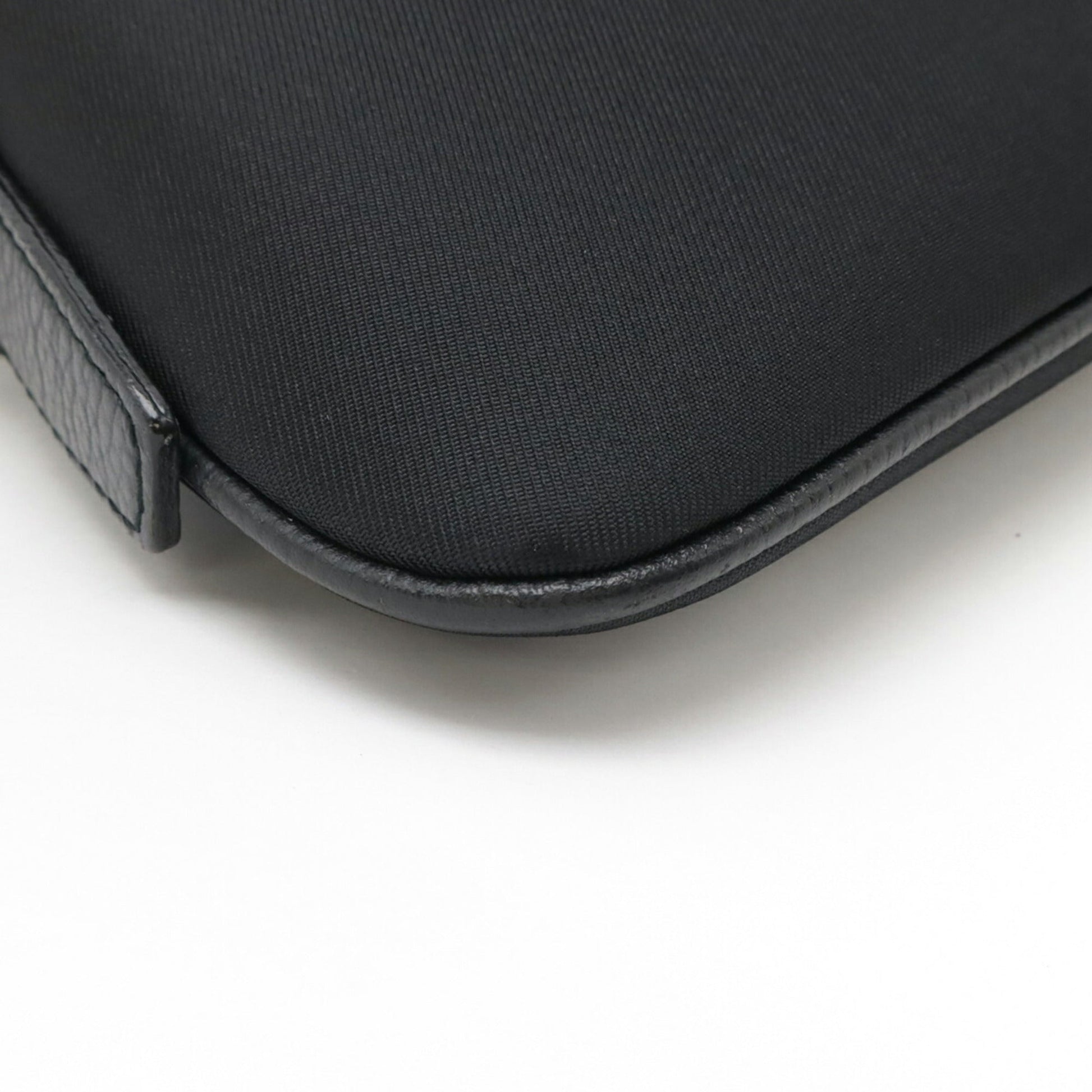 Burberry Shoulder Bag Canvas Nylon Black