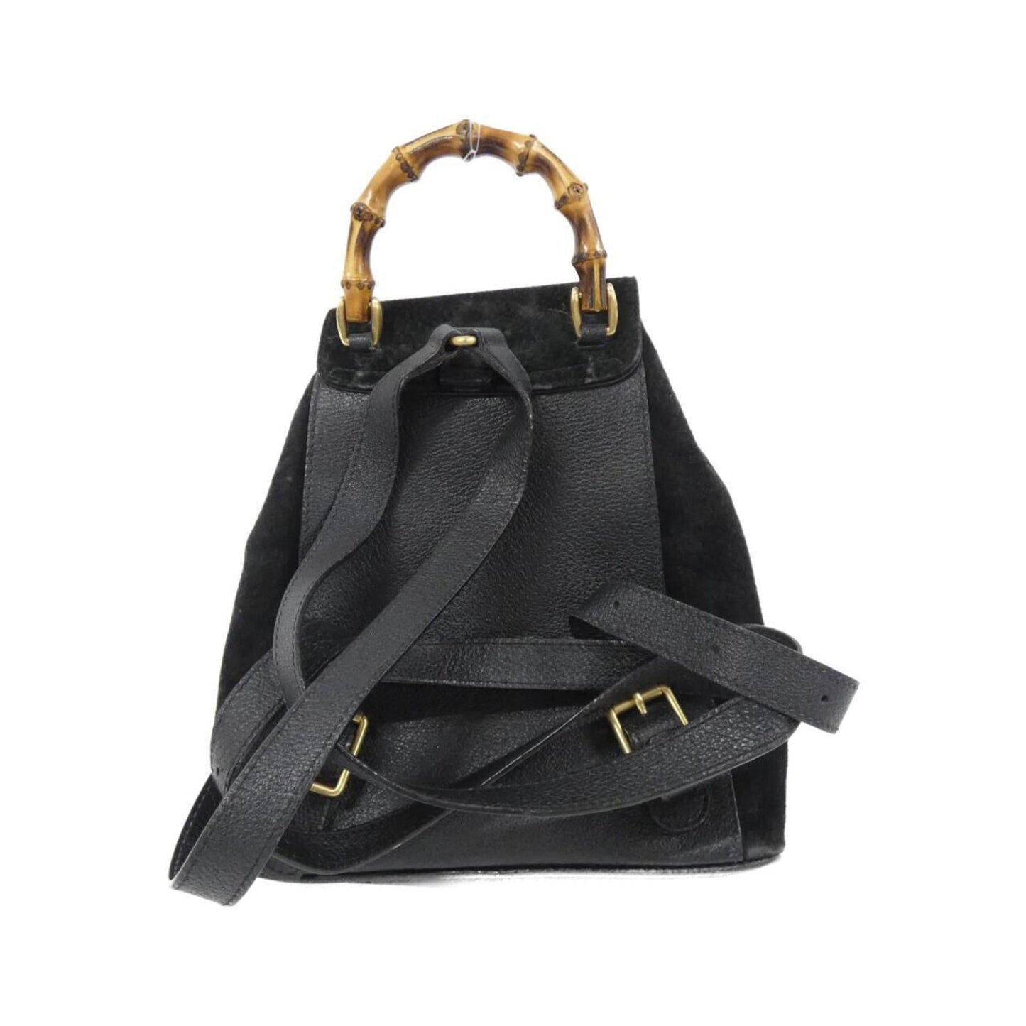 Gucci Black Suede Leather Backpack