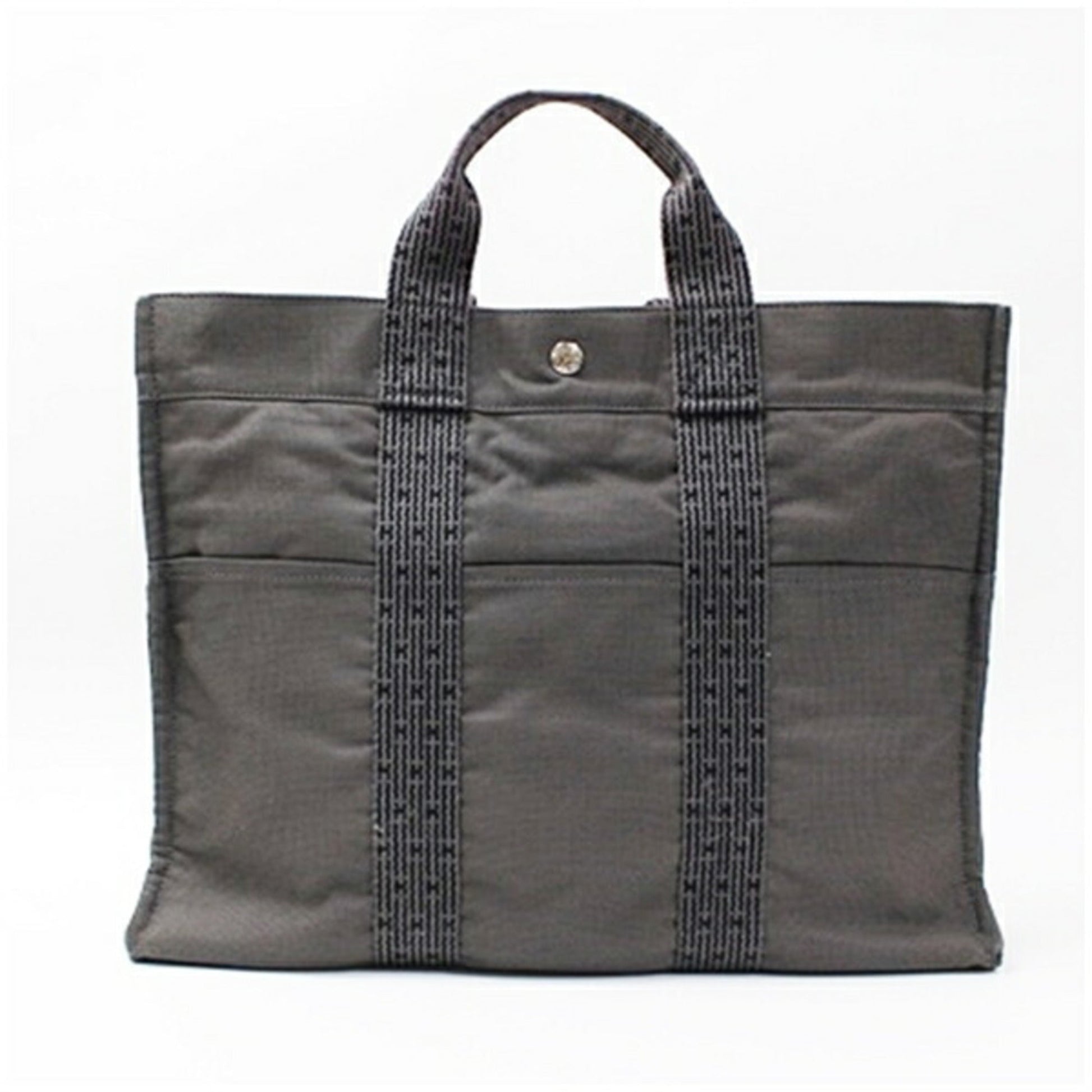 Hermes Her Line Tote Bag Canvas Gray