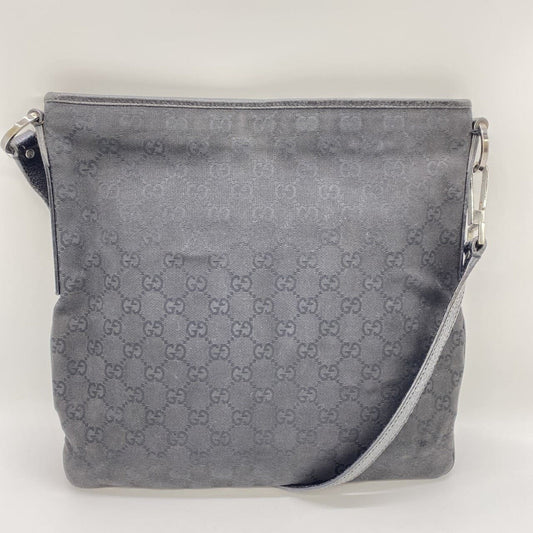Gucci Black Gg Canvas Shoulder Bag