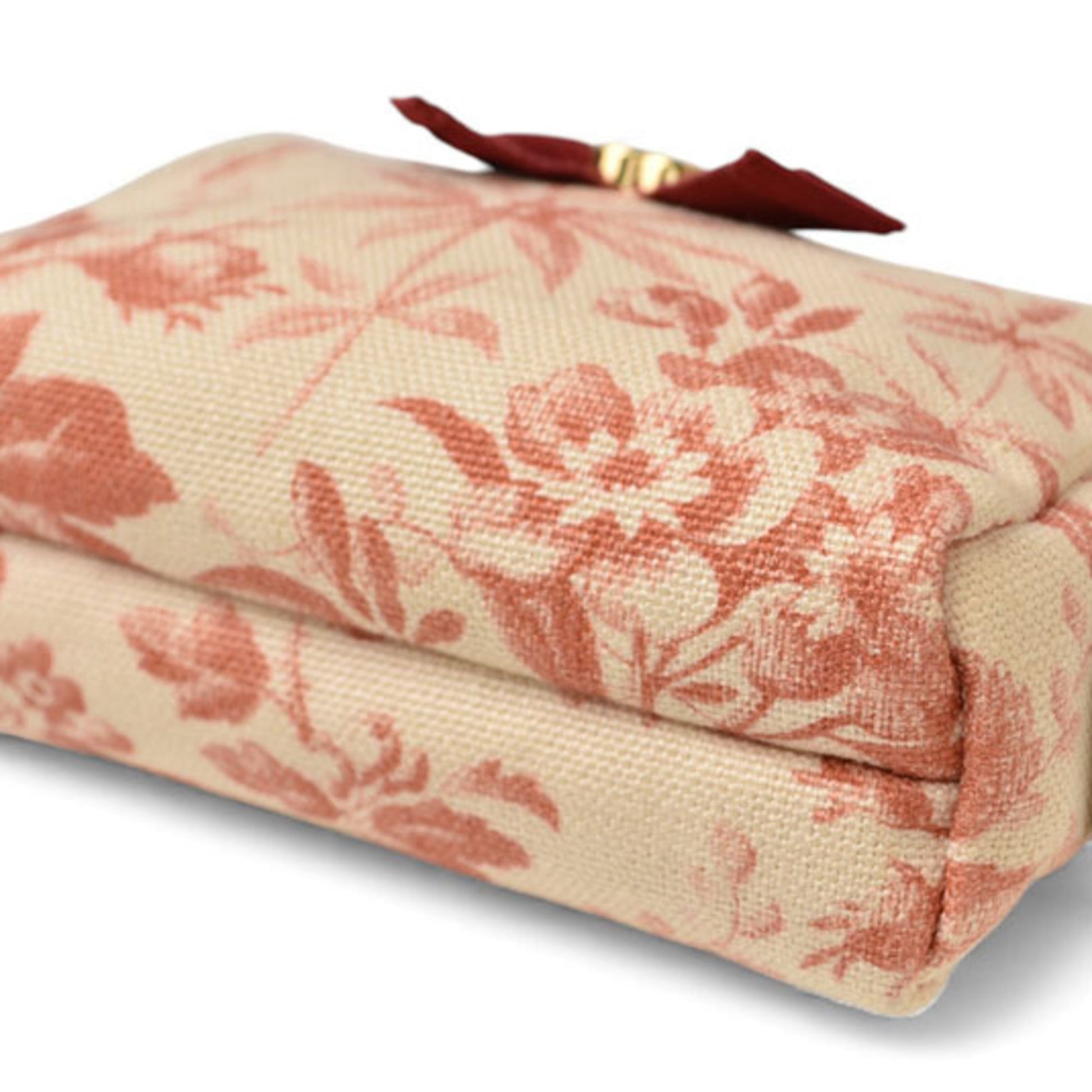 Gucci Pink White Canvas Pouch