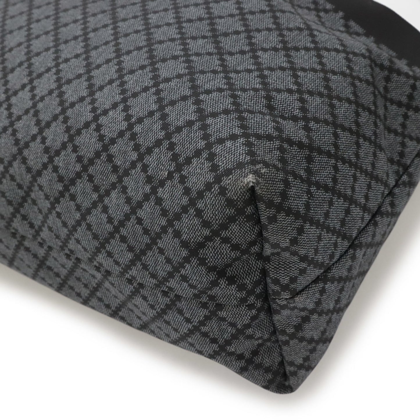 Gucci Black Gray Nylon Leather Shoulder Bag