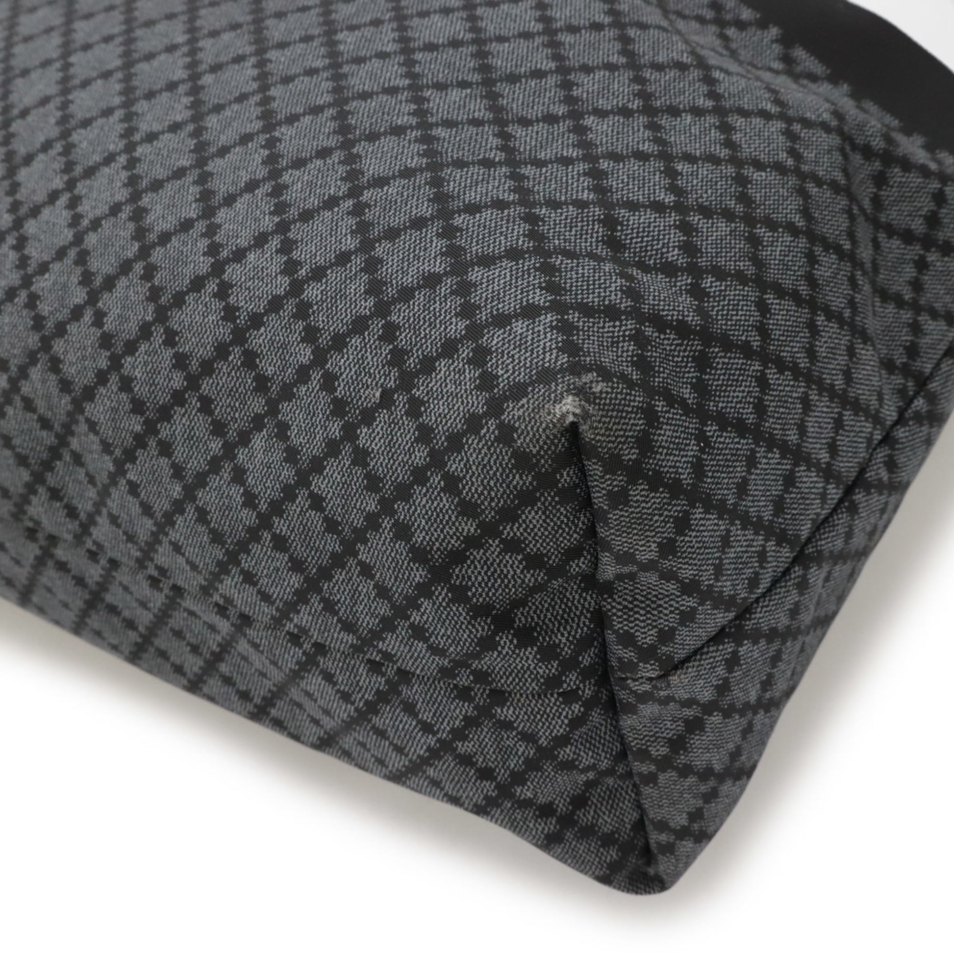 Gucci Black Gray Nylon Leather Shoulder Bag